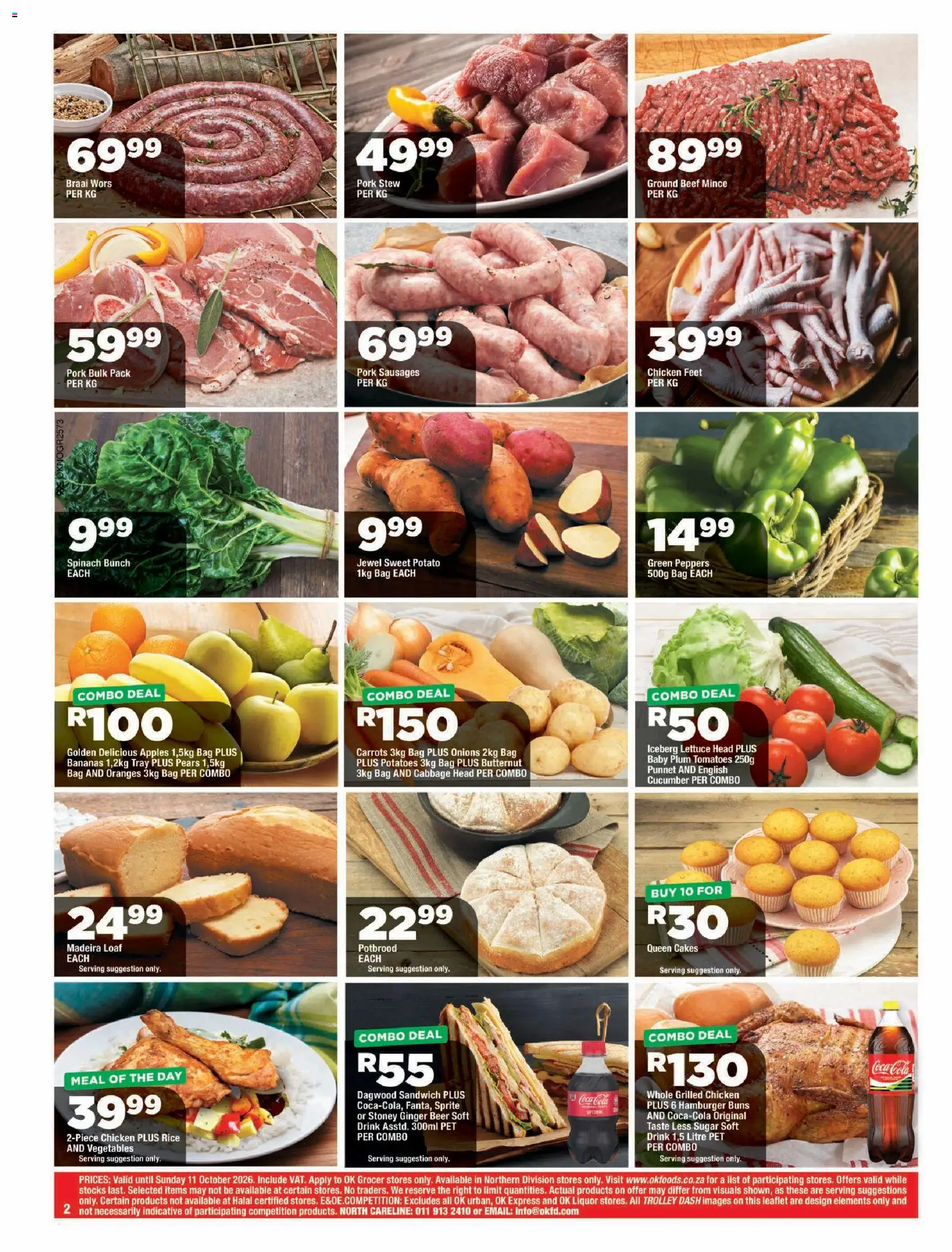 New OK Foods catalogue – valid from 23/09/2026 | Page: 2 | Products: Bananas, Rice, Stoney, Lettuce