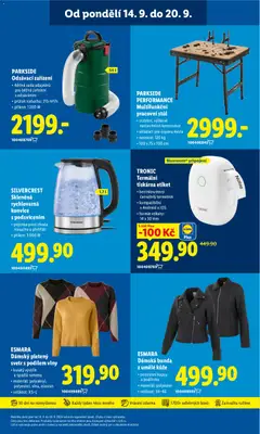 Náhled letáku ESMARA Dámská bunda z umělé kůže, • postranní kapsy a podšívka • materiál: polyester • velikost: 34-46 od 14.09.2026 | Strana: 53 | Produkty: Bunda, Parkside, Rychlovarná konvice, Stůl