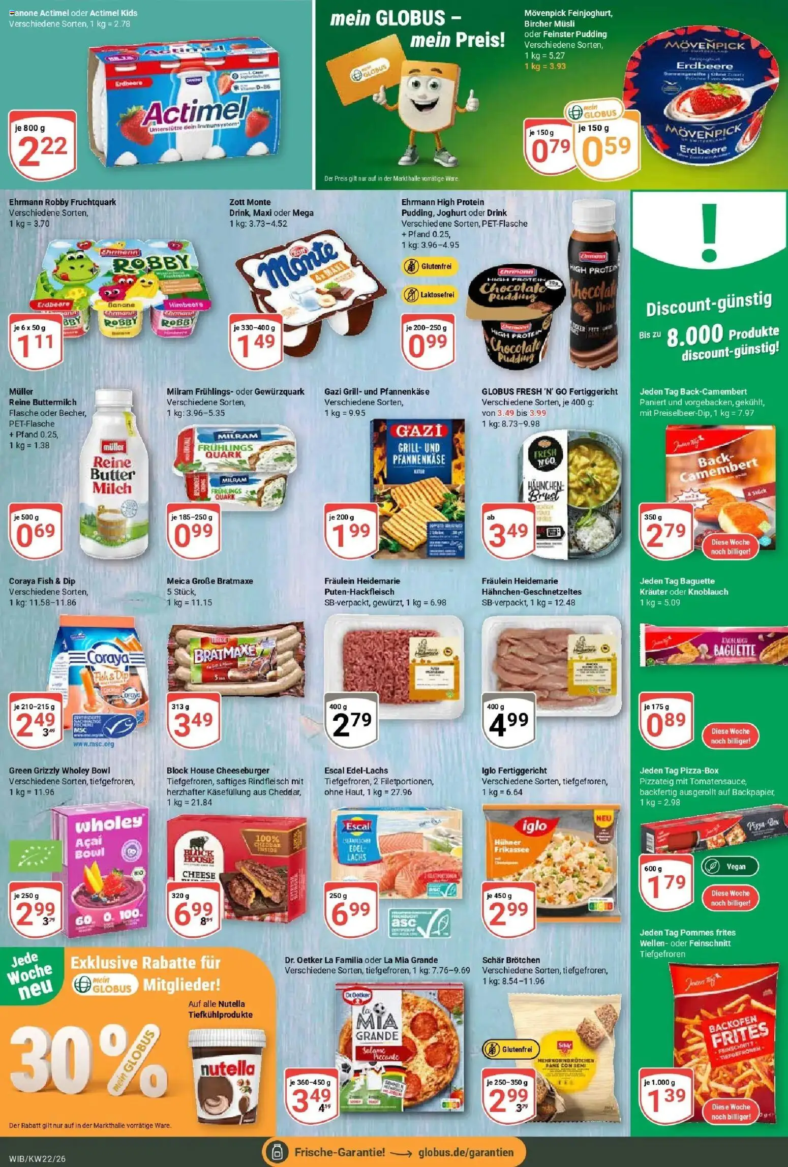 Globus Prospekt Wiesbaden-Nordenstadt – gültig ab 26.05.2026 | Seite: 10 | Produkte: Quark, Milch, Baguette, Pudding