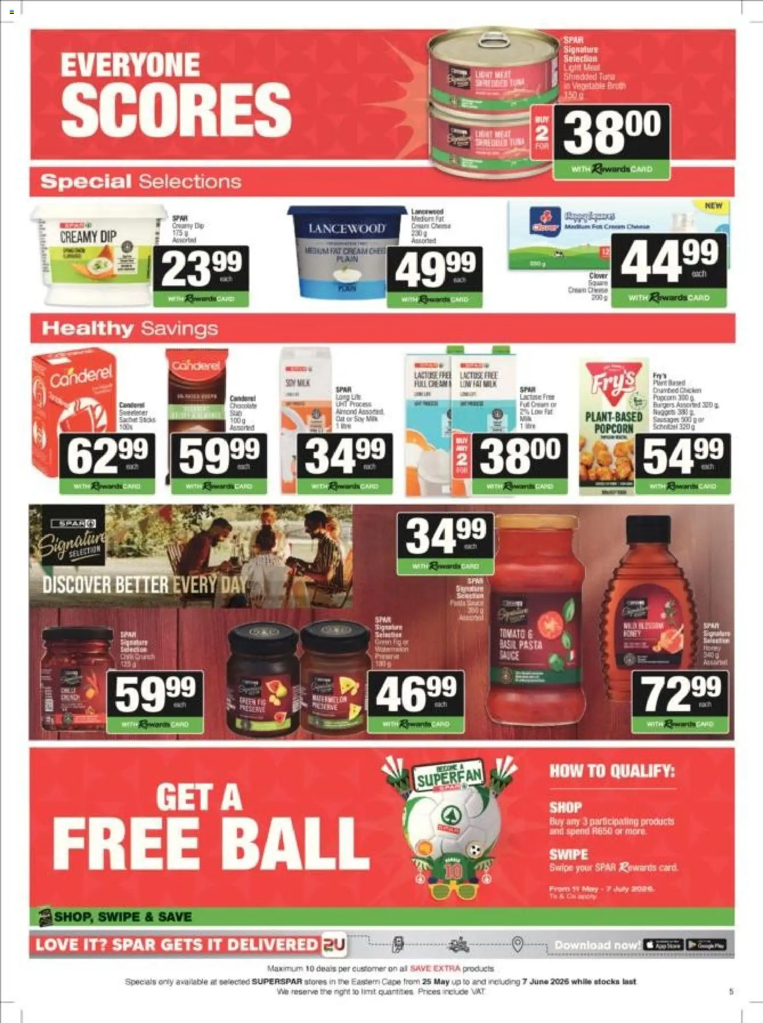 New Superspar catalogue – valid from 25.05.2026 | Page: 2 | Products: Burgers, Popcorn, Pasta, Fry's
