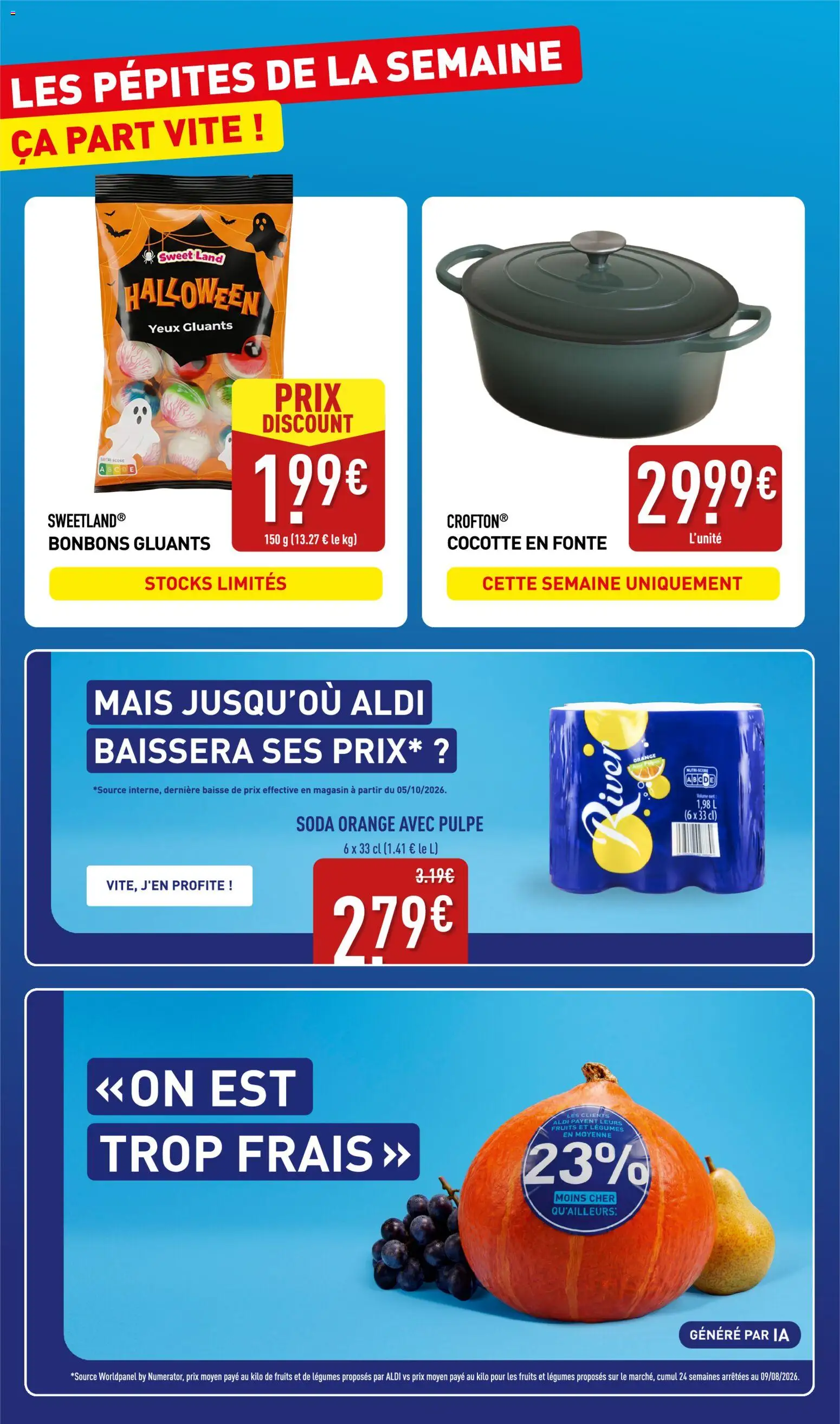 {H1} | Page: 2 | Produits: Orange, Soda, Cocotte en fonte, Les fruits et légumes