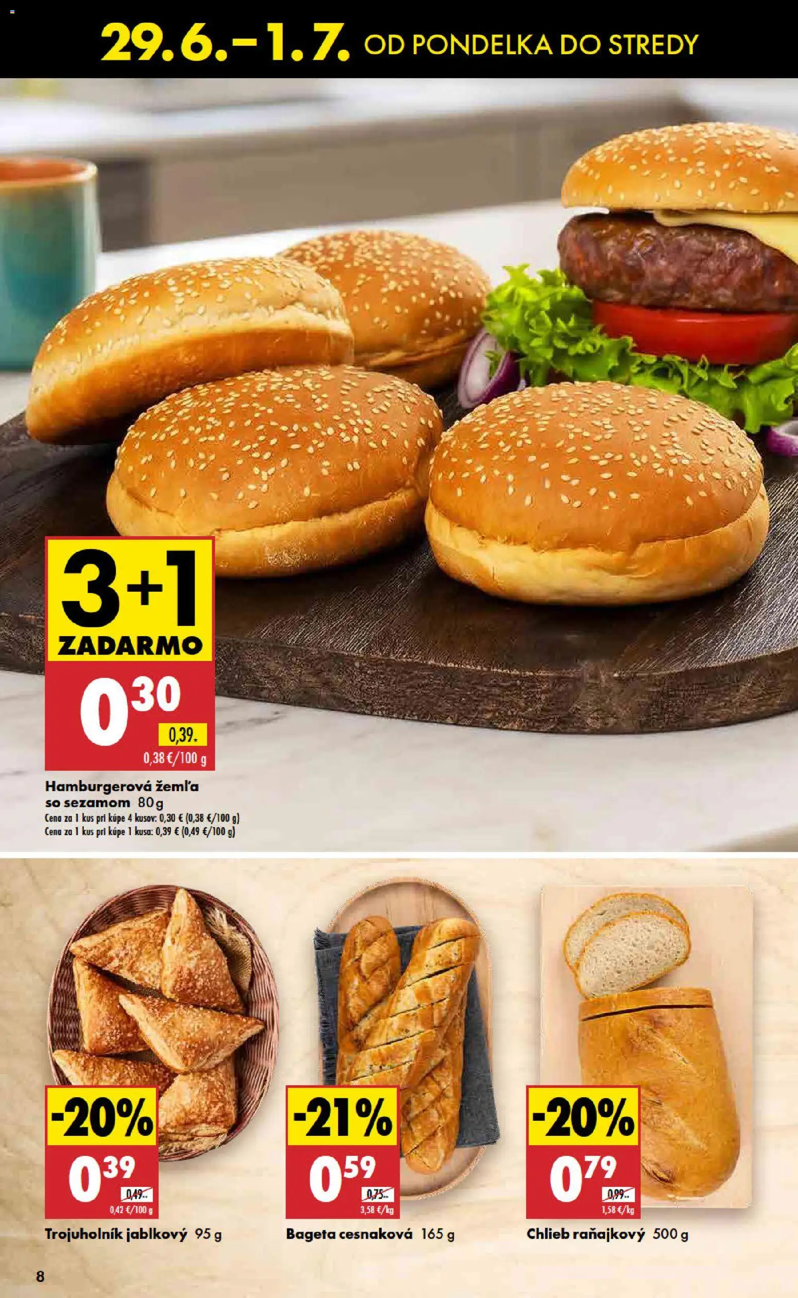 Nové Biedronka akcie – leták je platný od 29.06.2026 | Strana: 8 | Produkty: Chlieb, Apple