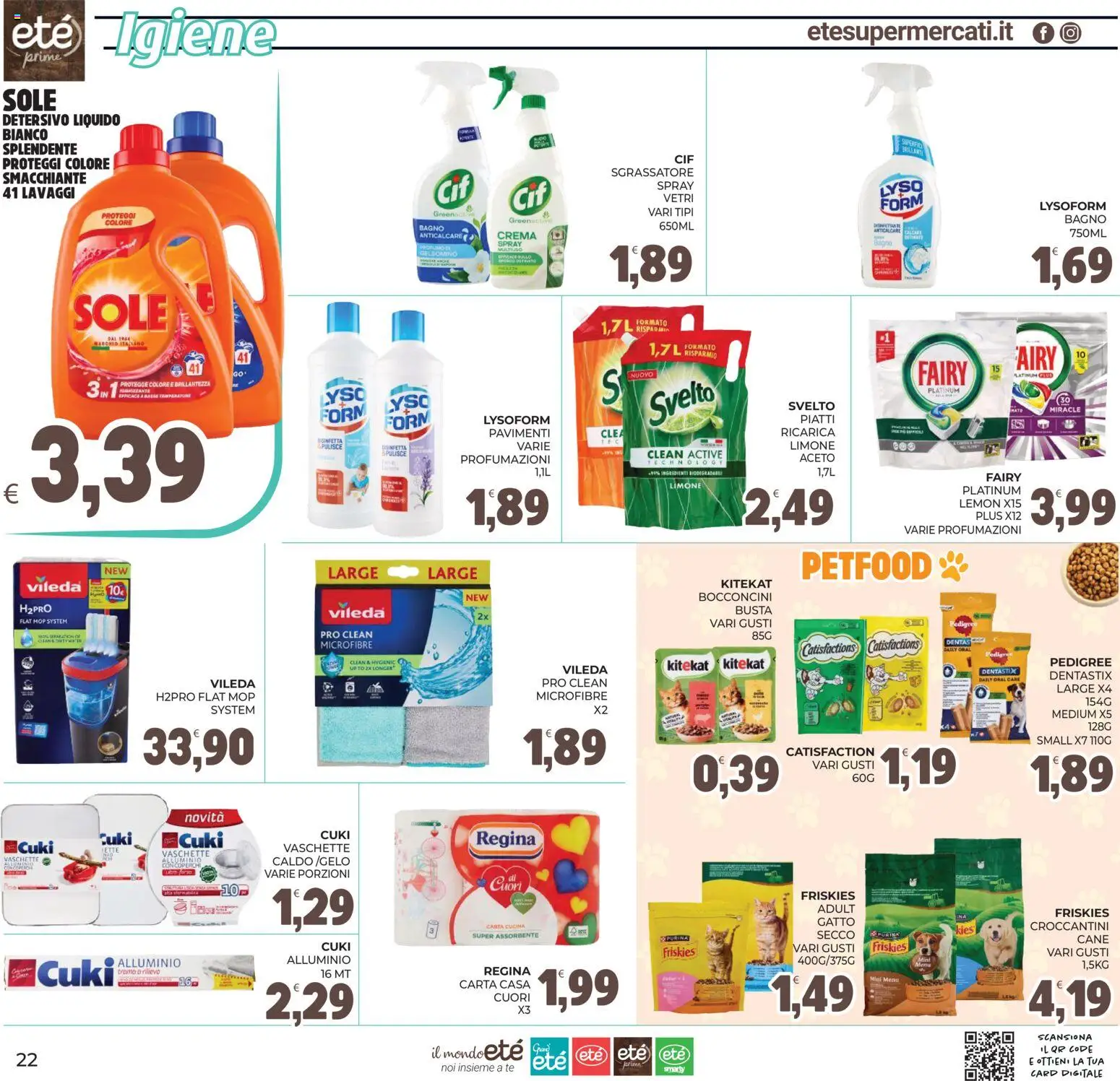 Volantino Eté del 28/07/2026 | Pagina: 22 | Prodotti: Anticalcare, Sgrassatore, Limone, Aceto