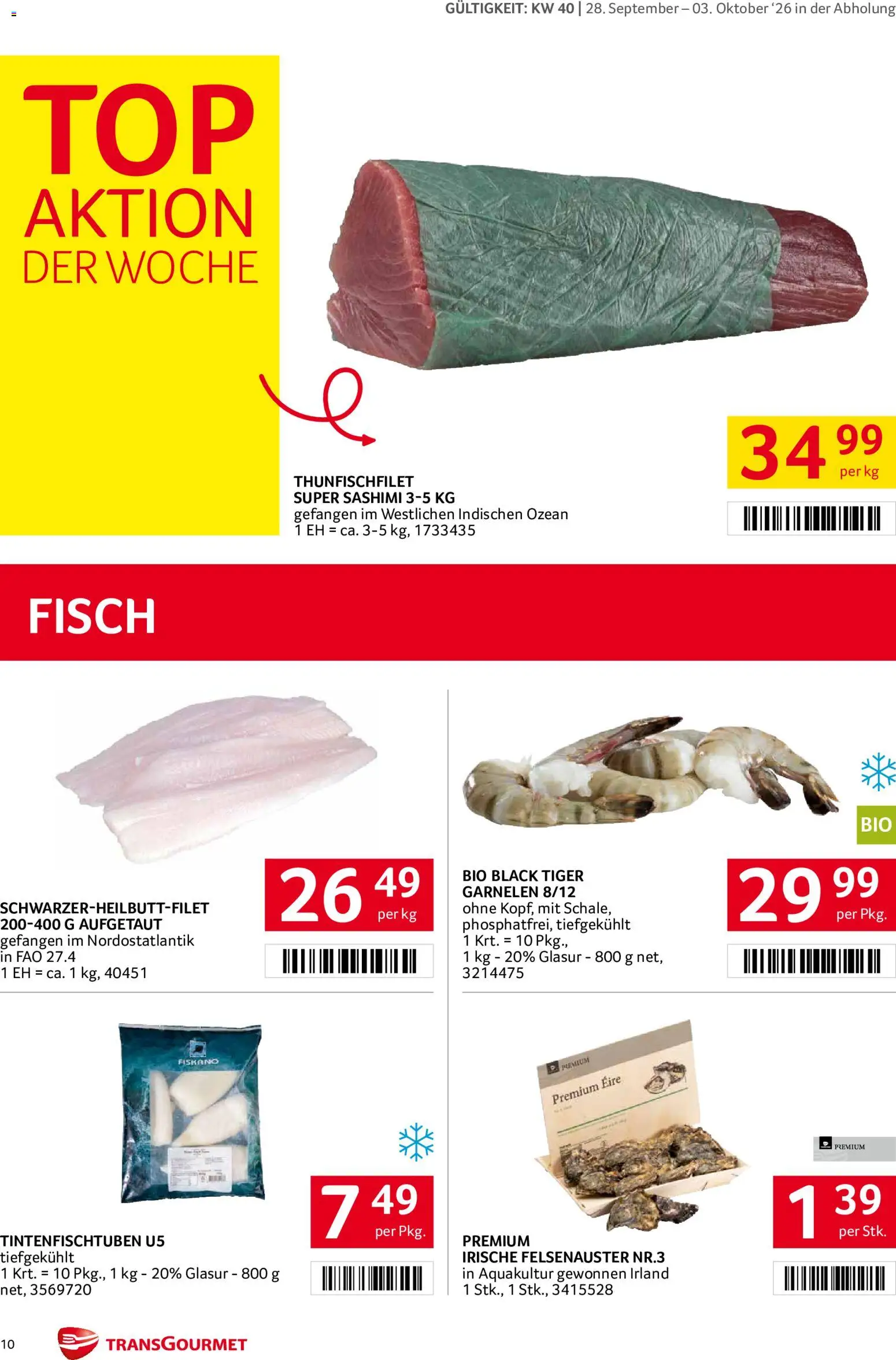 Transgourmet Flugblatt gültig ab 28.09.2026 | Seite: 10