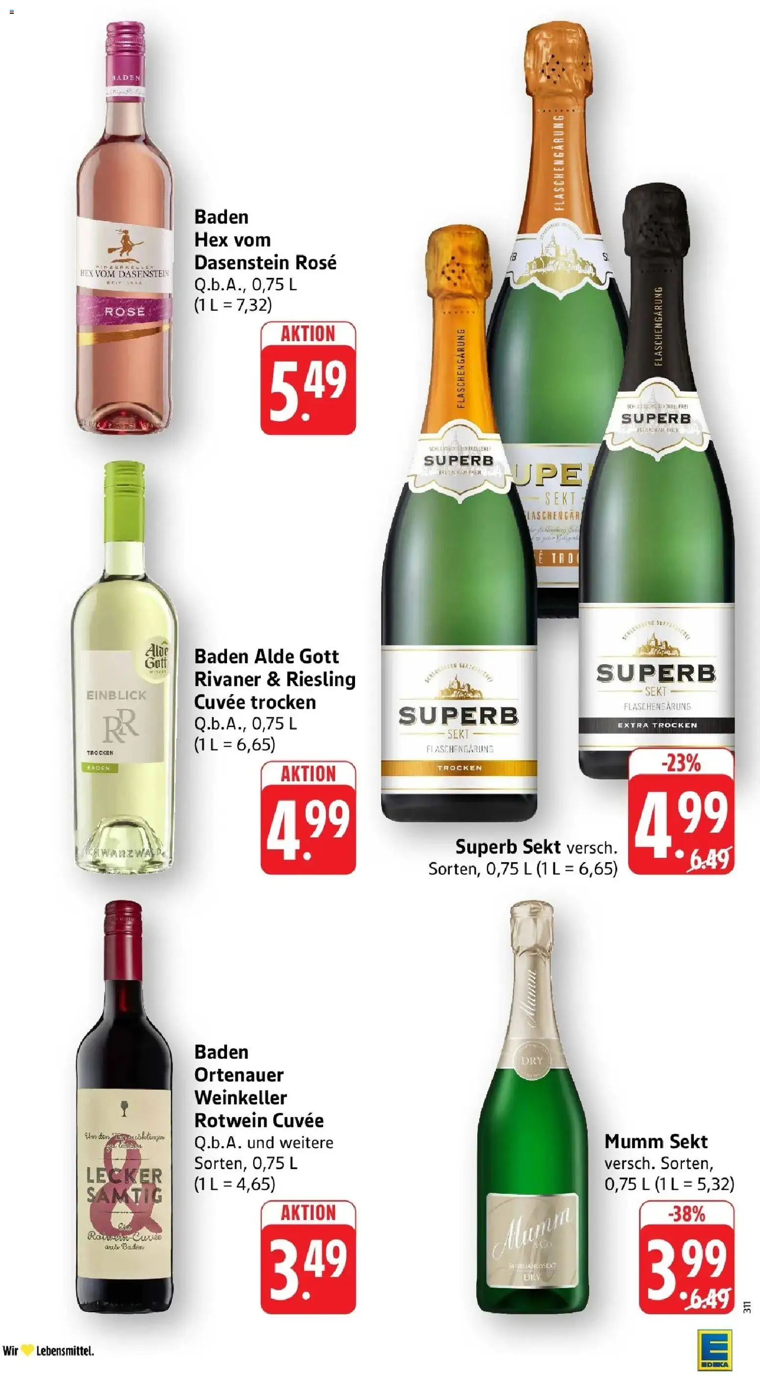 Edeka prospekt Karlsbad-Langensteinbach – gültig ab 29.06.2026 | Seite: 34 | Produkte: Mumm sekt, Rotwein, Sekt