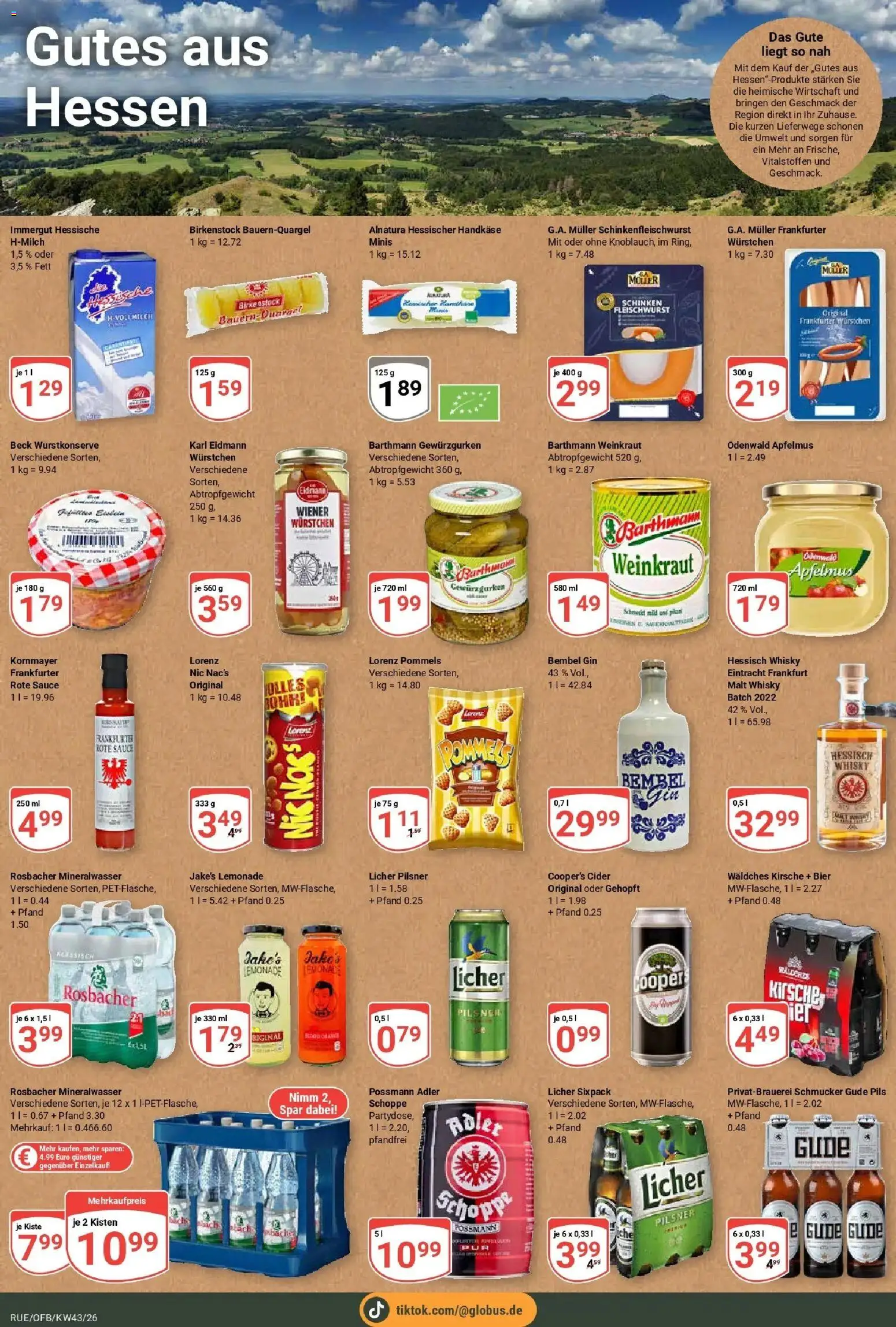 Globus Prospekt Rüsselsheim (ab 19.10.2026) » Angebote online | Seite: 15 | Produkte: Whisky, Bier, Schinken, Apfelmus