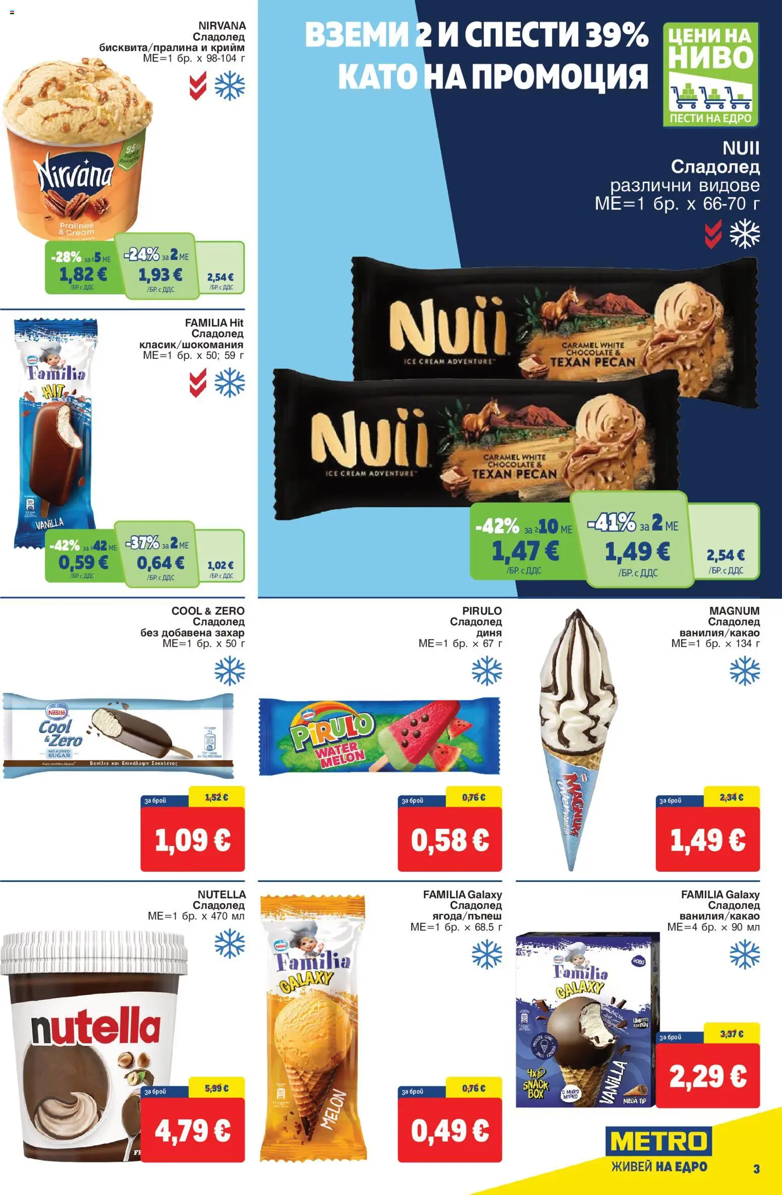 {H1} | Страница: 3 | Продукти: Сладолед, Захар, Magnum, Nutella