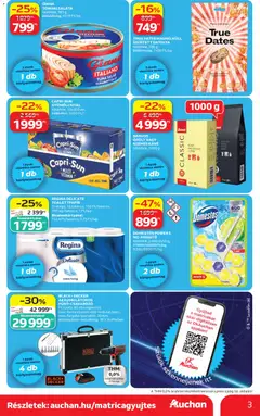 Auchan akciós újság - amely érvényes a következő dátumtól: 14.05.2026 | Oldal: 3 | Termékek: Lime, Datolya, Tonhalsaláta, Popcorn