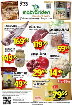 Matvärlden erbjudanden - Förhandsvisning av reklamblad från butik Matvärlden aktuell från 26/10/2026