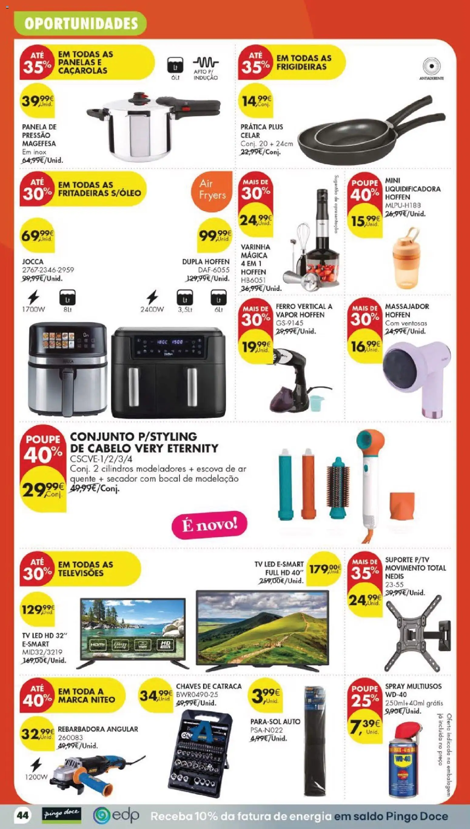Pingo Doce folheto │ válido de 11/08/2026 | Página: 50 | Produtos: Massajador, Secador, Tv led, Panelas
