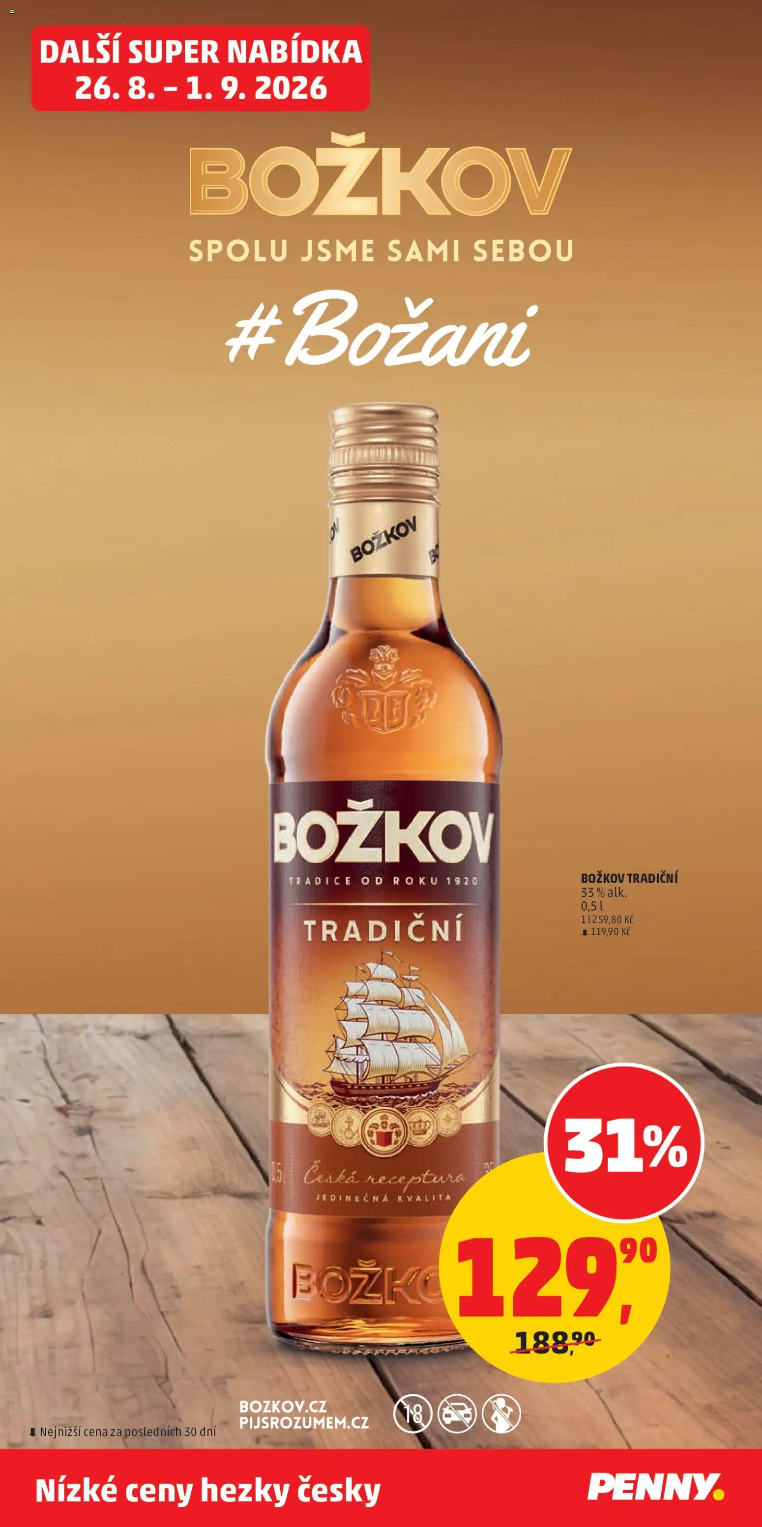 Penny Market leták od 26.08.2026 | Strana: 36 | Produkty: Božkov