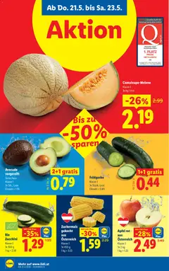 Lidl - Flugblatt ab 21.05.2026 gültig | Seite: 6 | Produkte: Avocado, Gemüse, Obst, Äpfel