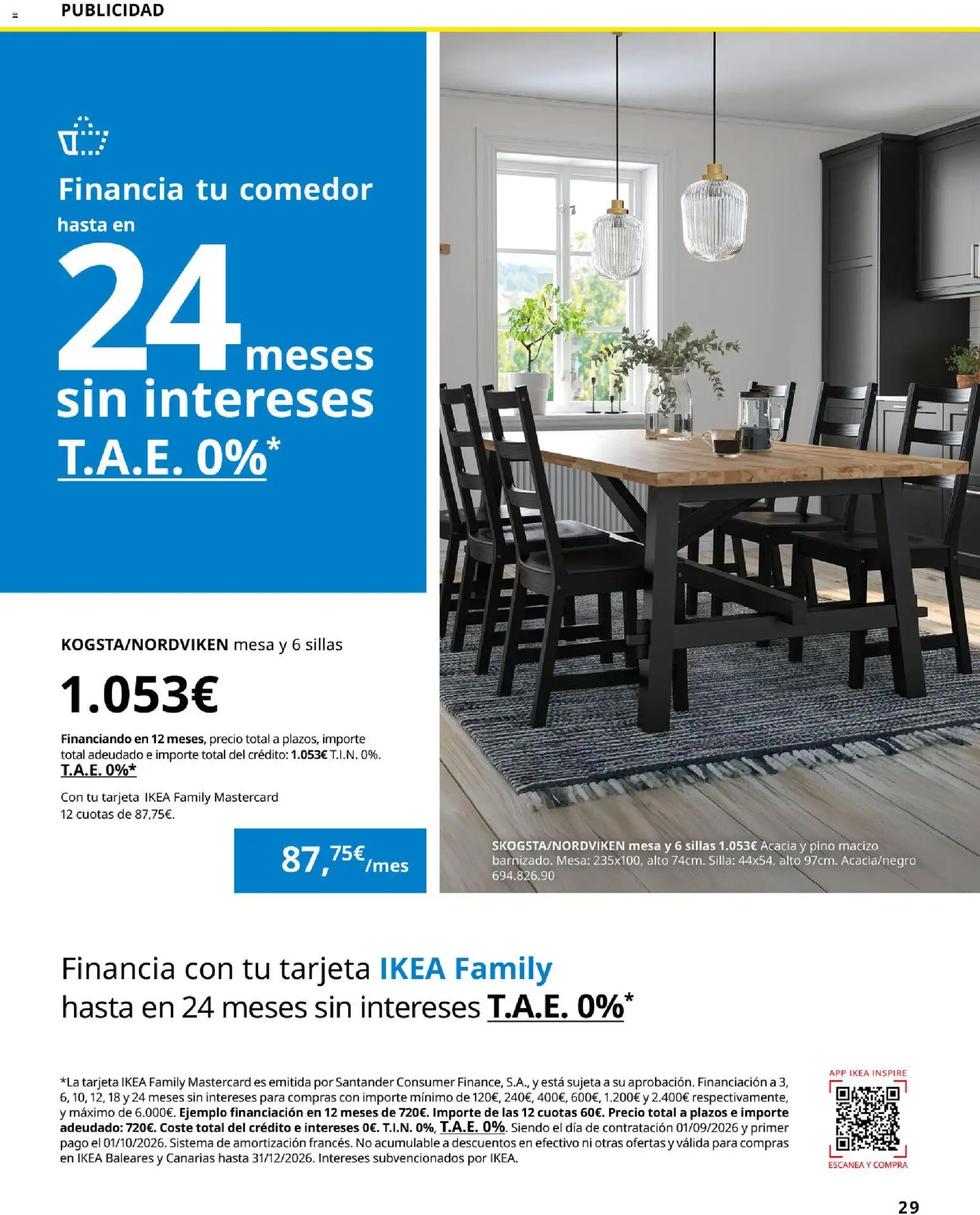 Catálogo IKEA Comedores │ válido desde el 06.03.2026 | Página: 29 | Productos: Mesa, Silla