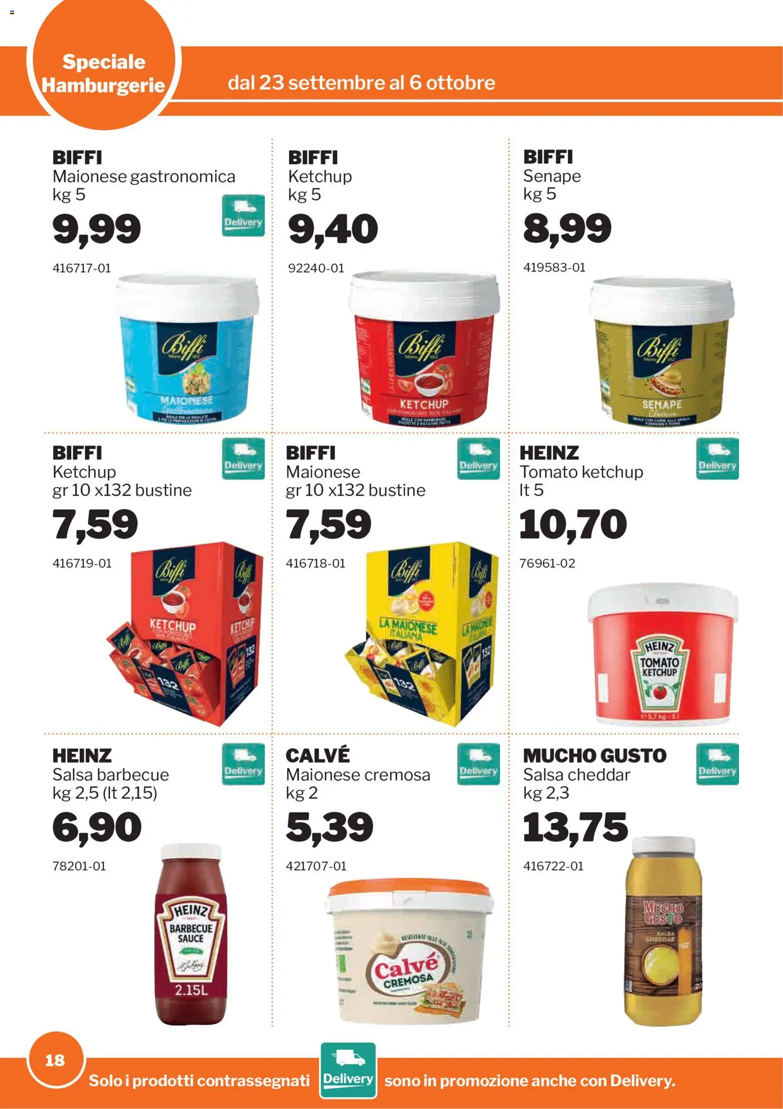 Volantino Sogegross del 23/09/2026 | Pagina: 18 | Prodotti: Ketchup, Salsa, Barbecue, Senape