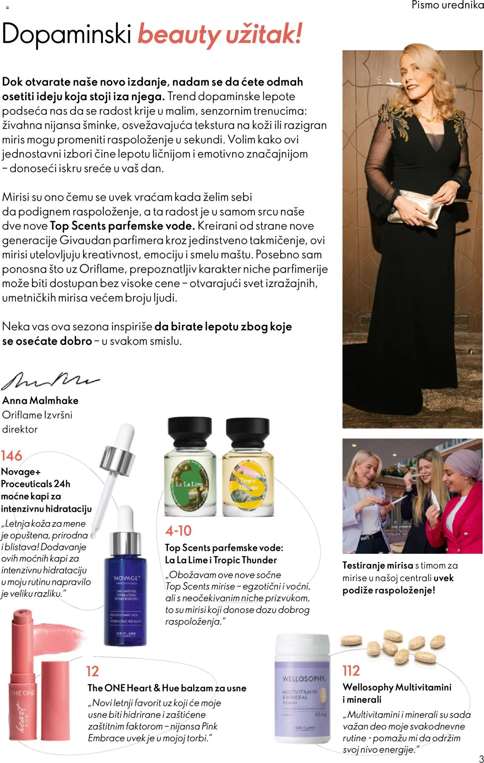 Oriflame katalog - važi od 05.08.2026 | Strana: 3 | Proizvode: Sto, Miris, Balzam