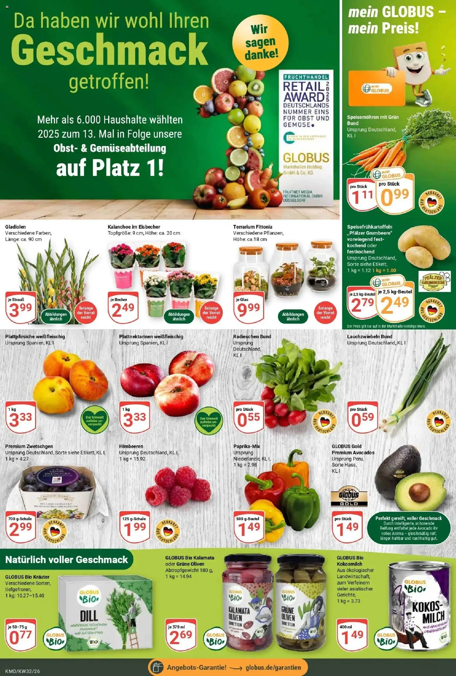 Globus Prospekt Köln (ab 03.08.2026) » Angebote online | Seite: 4 | Produkte: Himbeeren, Milch, Avocado, Dill