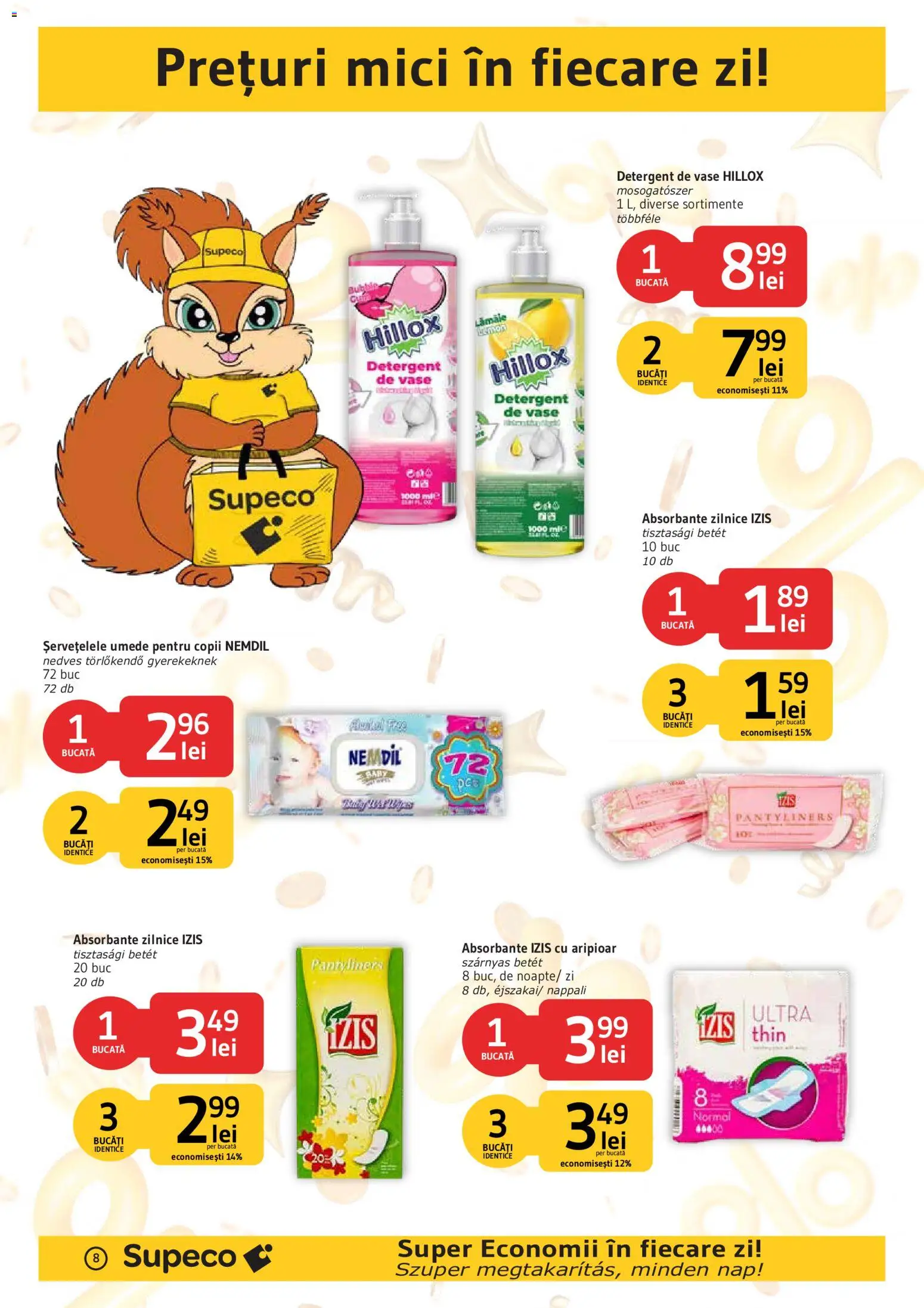 Noul catalog Supeco – valabil de la 27.08.2026 | Pagină: 8 | Produse: Vase, Mici, Detergent, Absorbante