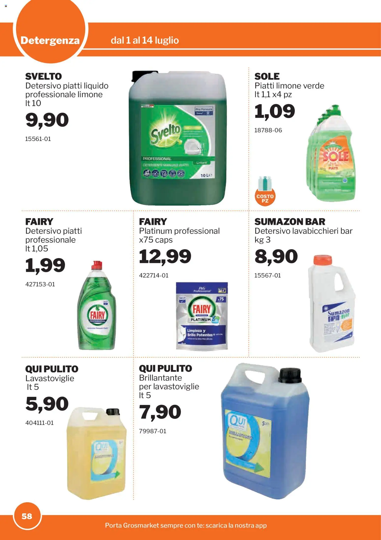Volantino Sogegross del 01/07/2026 | Pagina: 58 | Prodotti: Tè, Limone, Lavastoviglie