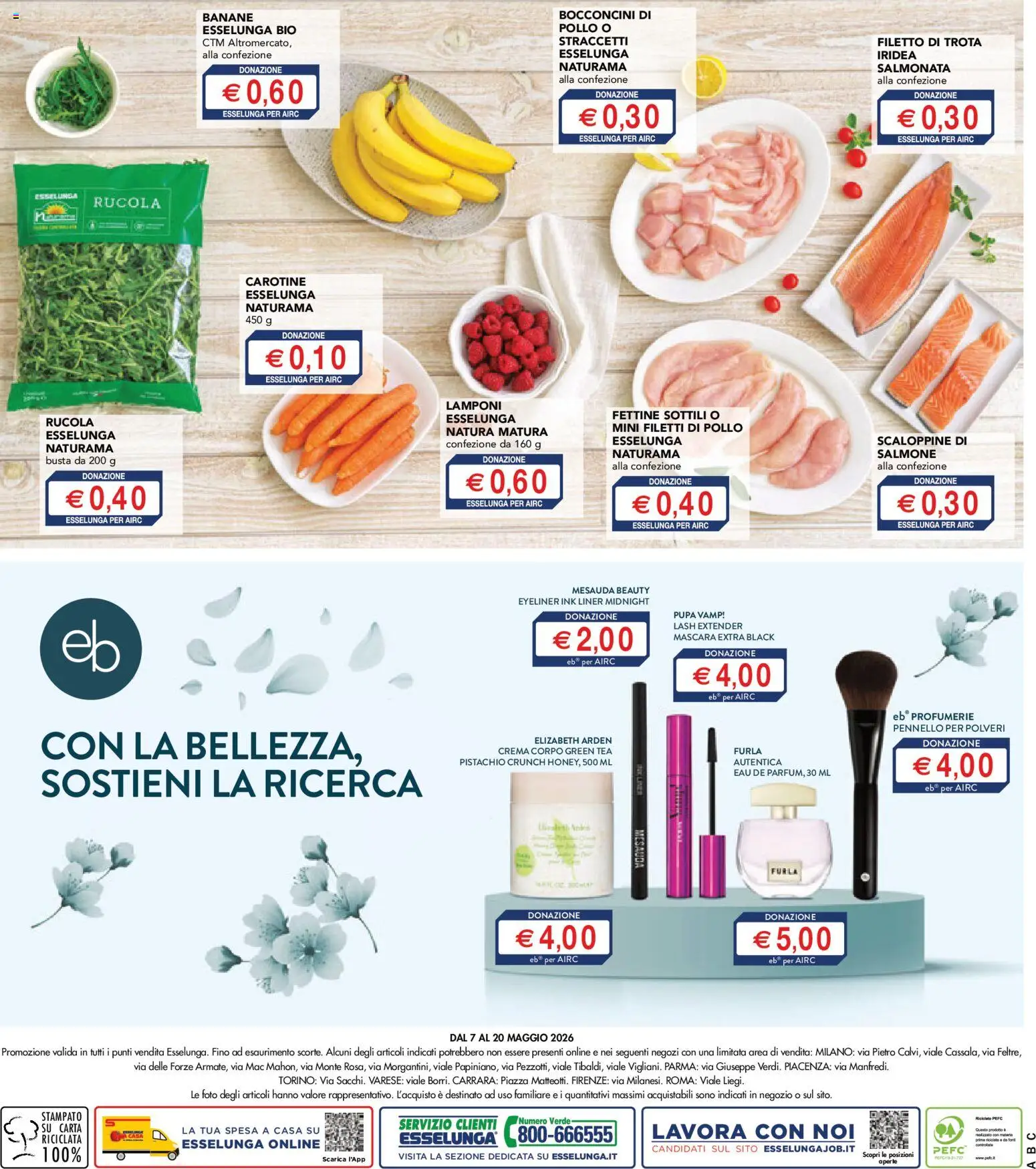 Volantino Esselunga S del 07.05.2026 | Pagina: 8 | Prodotti: Mascara, Salmone, Rucola, Trota