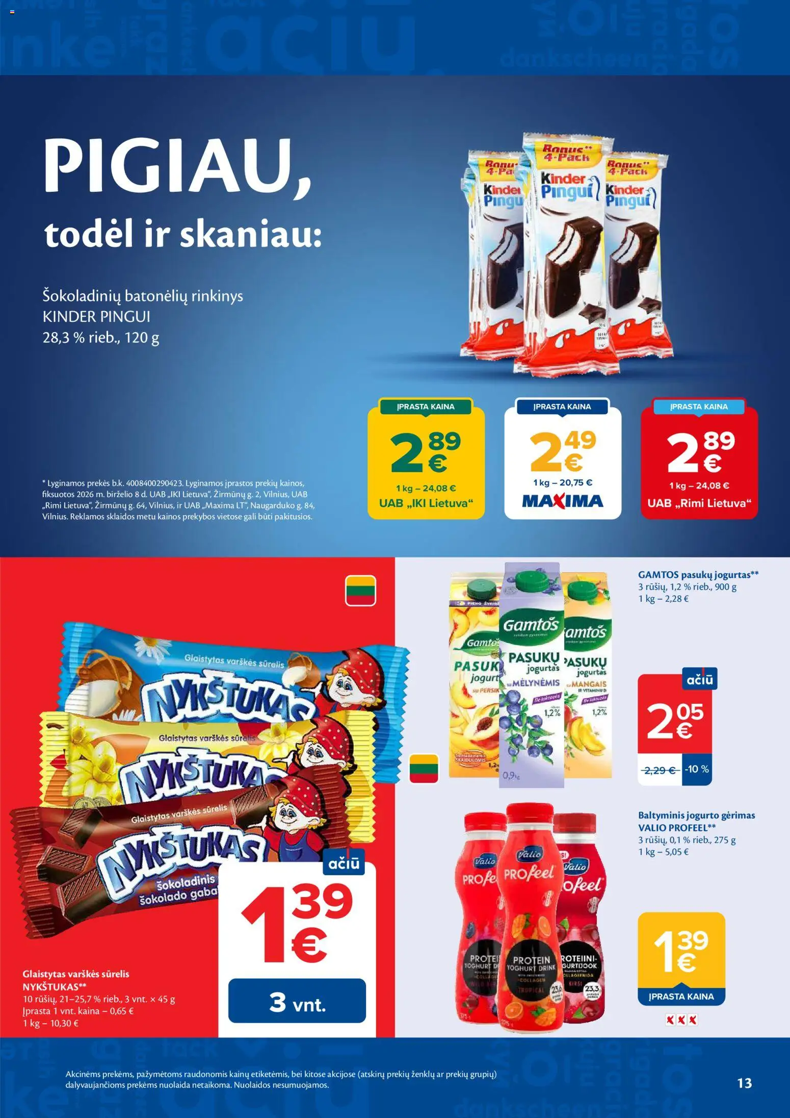 MAXIMA akcijos nuo 16.06.2026 | Puslapis: 13 | Prekių: Sūrelis, Jogurtas, Jogurto gėrimas