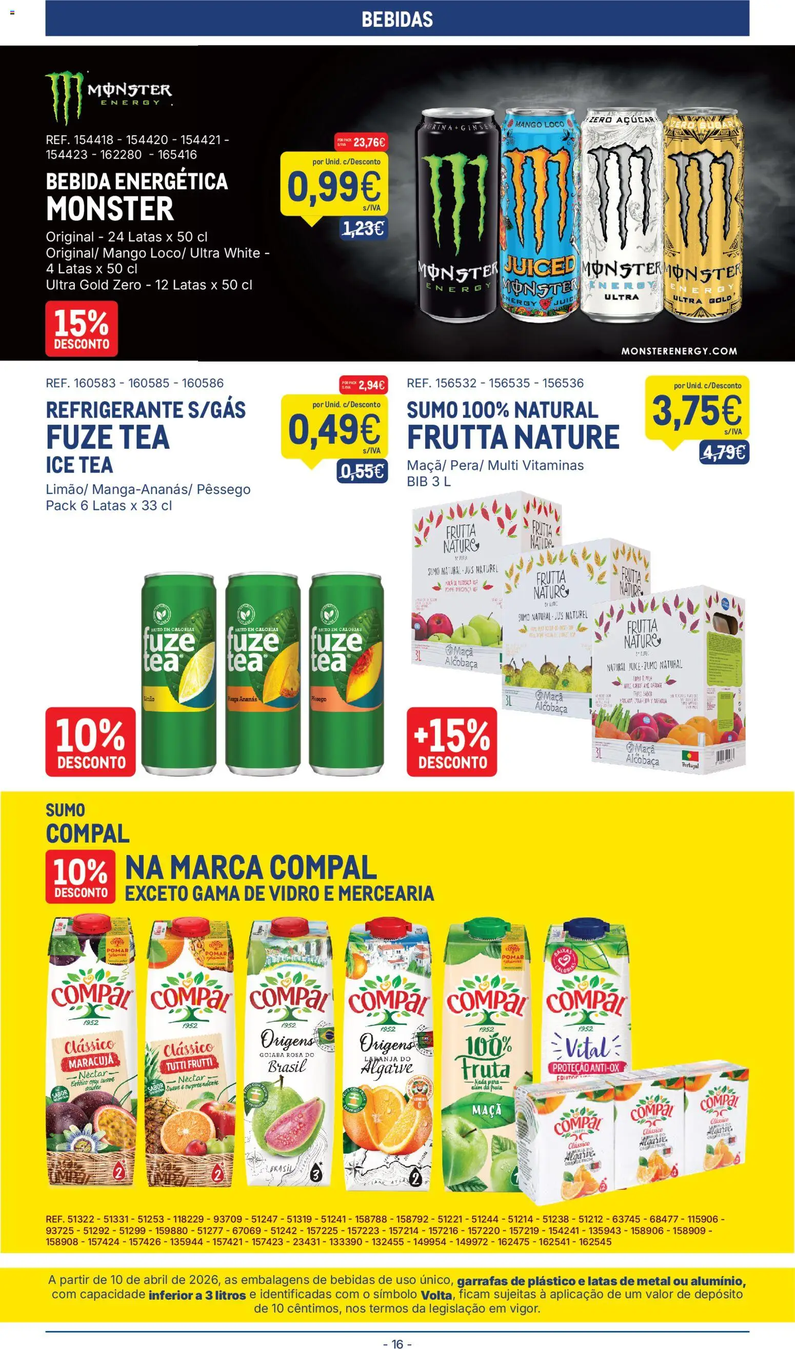 Makro Folheto │ válido de 19.05.2026 | Página: 16 | Produtos: Refrigerante, Sumo, Açúcar, Bebida