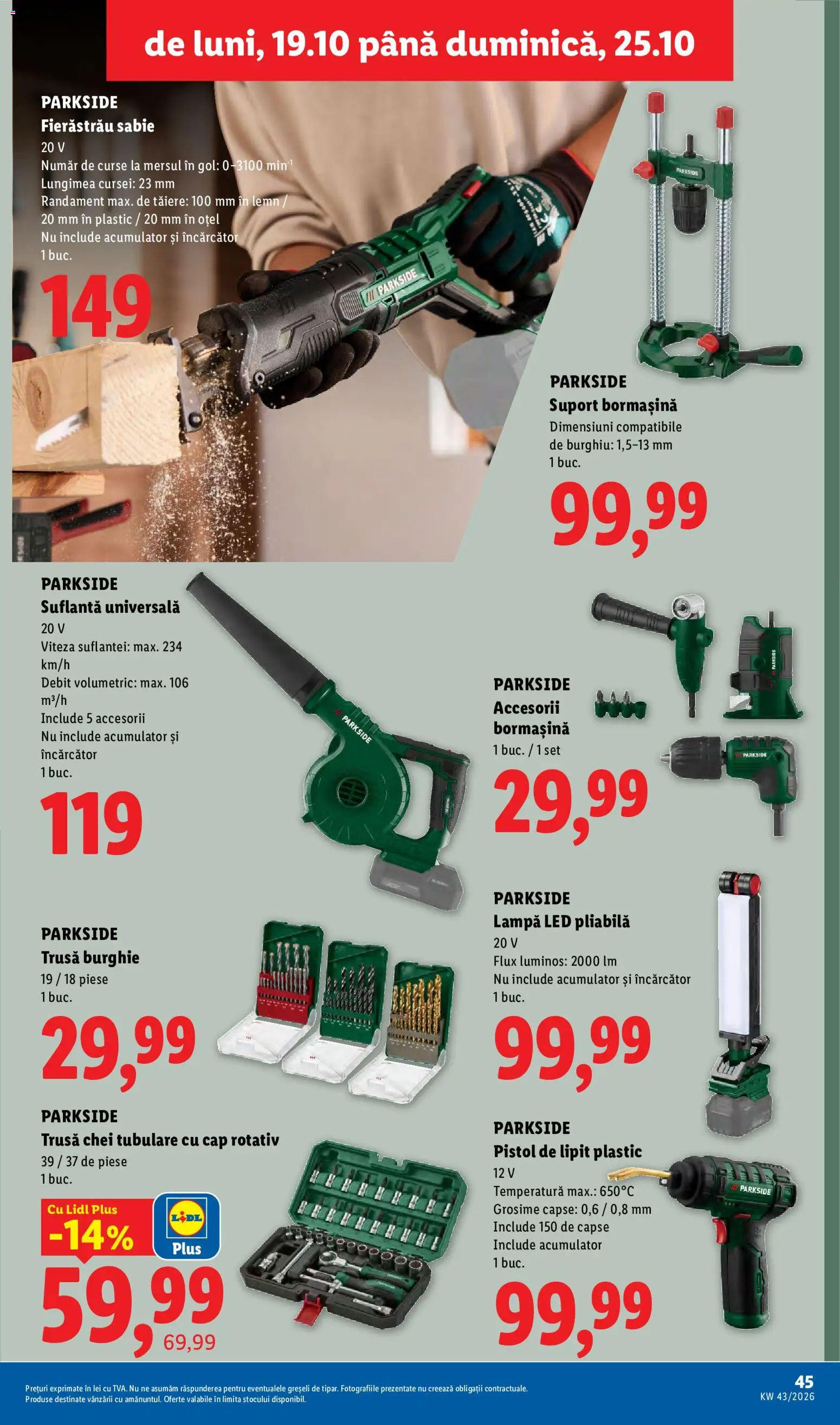 Noul catalog Lidl – valabil de la 19.10.2026 | Pagină: 45