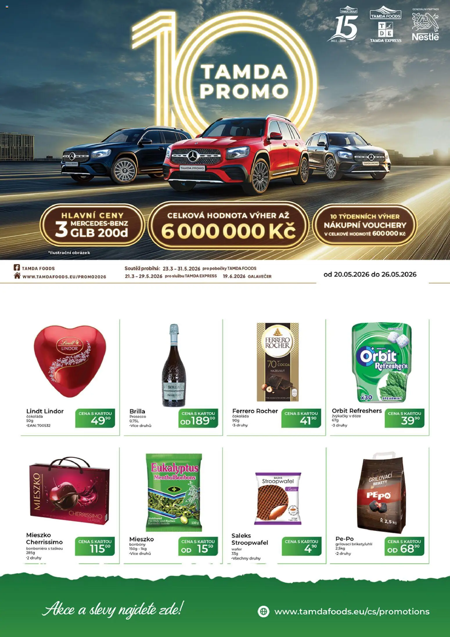 Tamda Foods leták od 20.05.2026 | Strana: 1 | Produkty: Prosecco, Lindt, Bonbóny, Eukalyptus