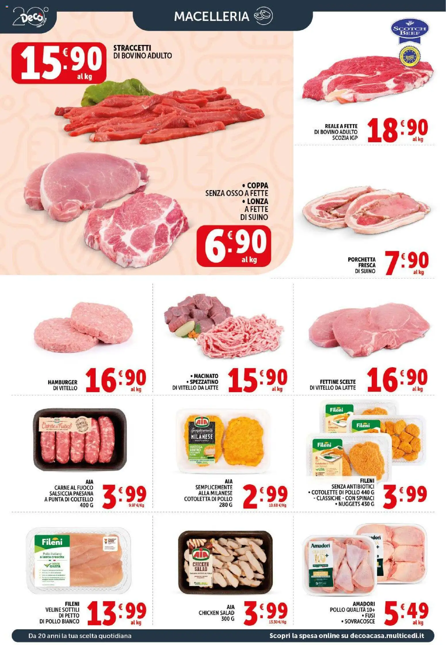 Volantino Decò del 09.04.2026 | Pagina: 6 | Prodotti: Bovino, Porchetta, Veline, Salsiccia