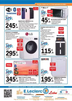 Vista previa E.Leclerc folleto León válido desde el 02/09/2026 | Página: 16 | Productos: Cámara, Congelador, Lavadora, Freidora