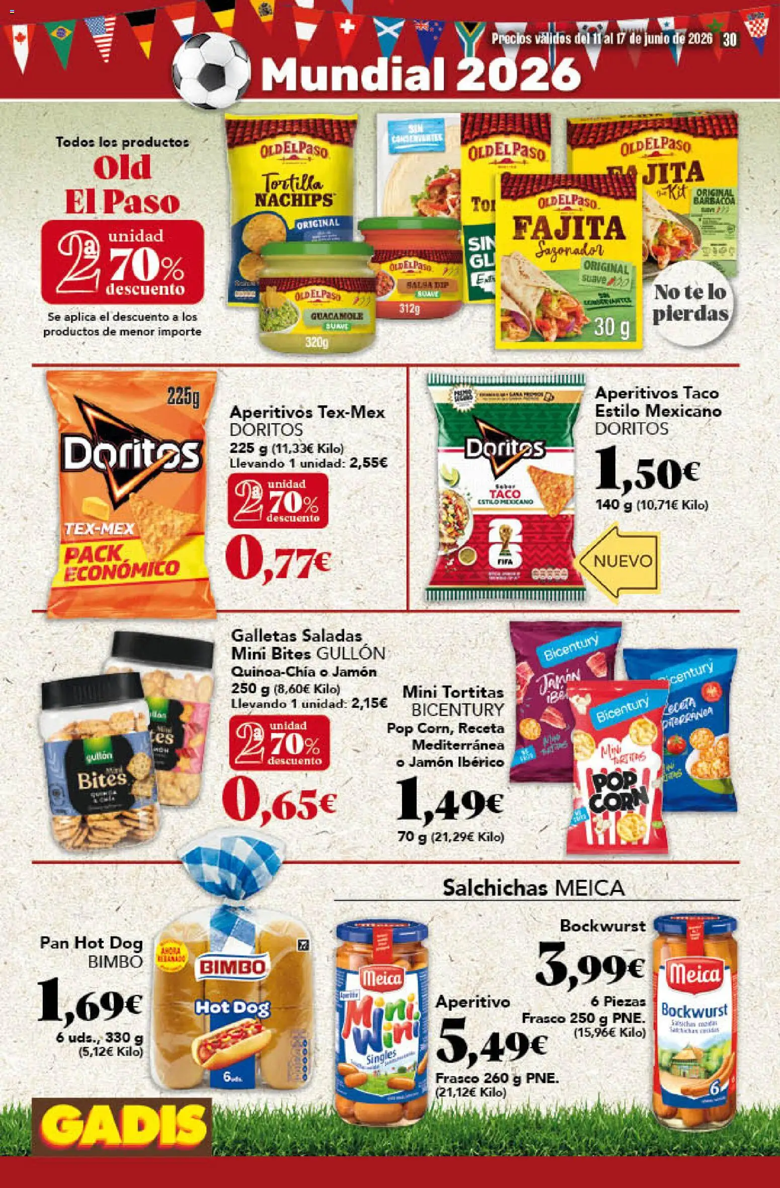 Gadis folleto │ válido desde el 11.06.2026 | Página: 30 | Productos: Pan, Galletas, Sazonador, Barbacoa