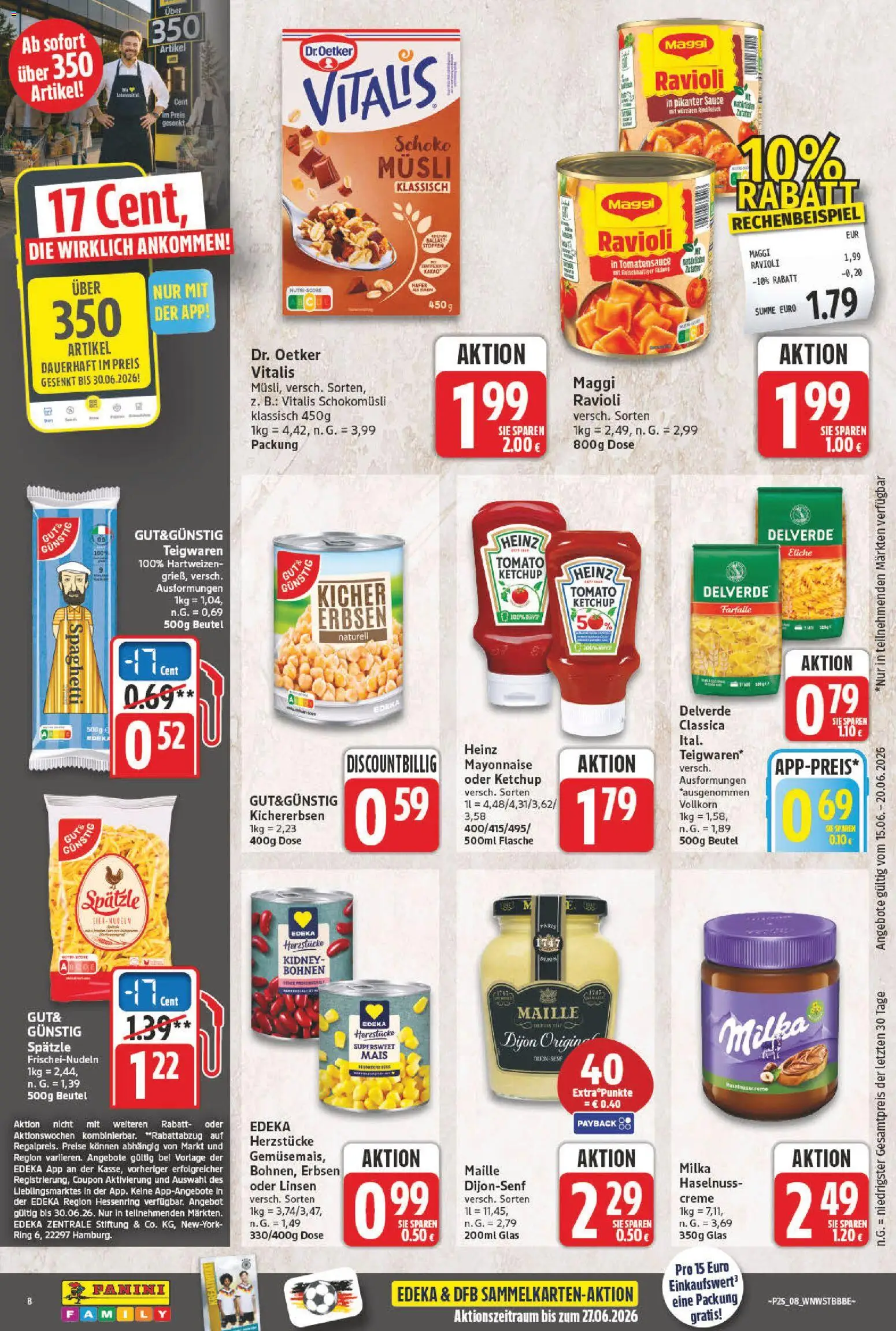 NP Discount Prospekt – gültig ab 15.06.2026 | Seite: 8 | Produkte: Musli, Maggi, Mayonnaise, Ketchup