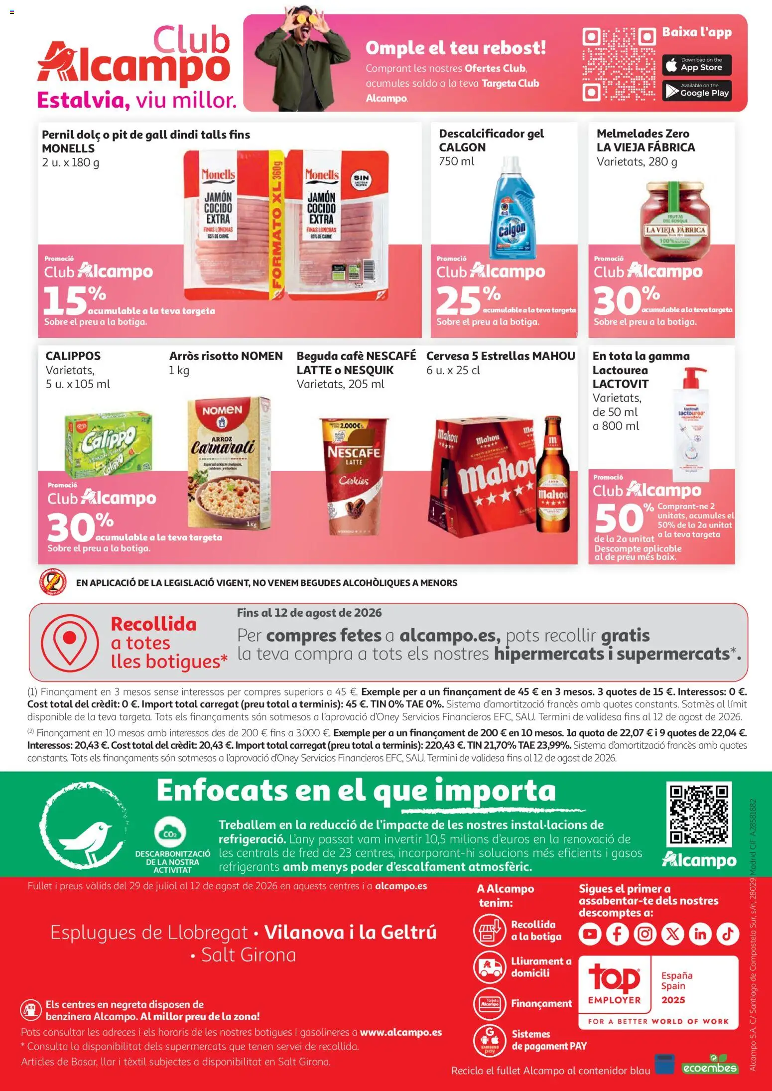 Alcampo  HP Nacional Cat Litoral │ válido desde el 29/07/2026 | Página: 16 | Productos: Café, Jamón, Jamón cocido, Arroz