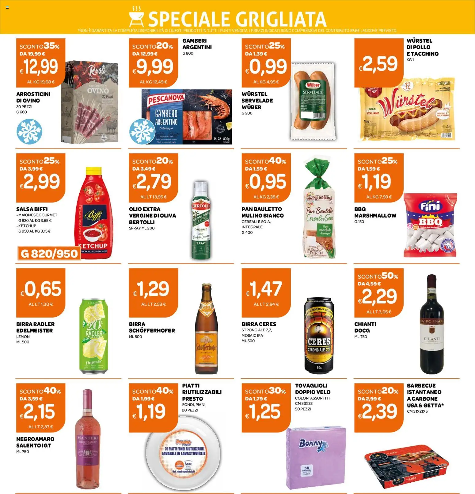 Volantino Ekom del 11/08/2026 | Pagina: 15 | Prodotti: Birra, Piatti, Tacchino, Arrosticini