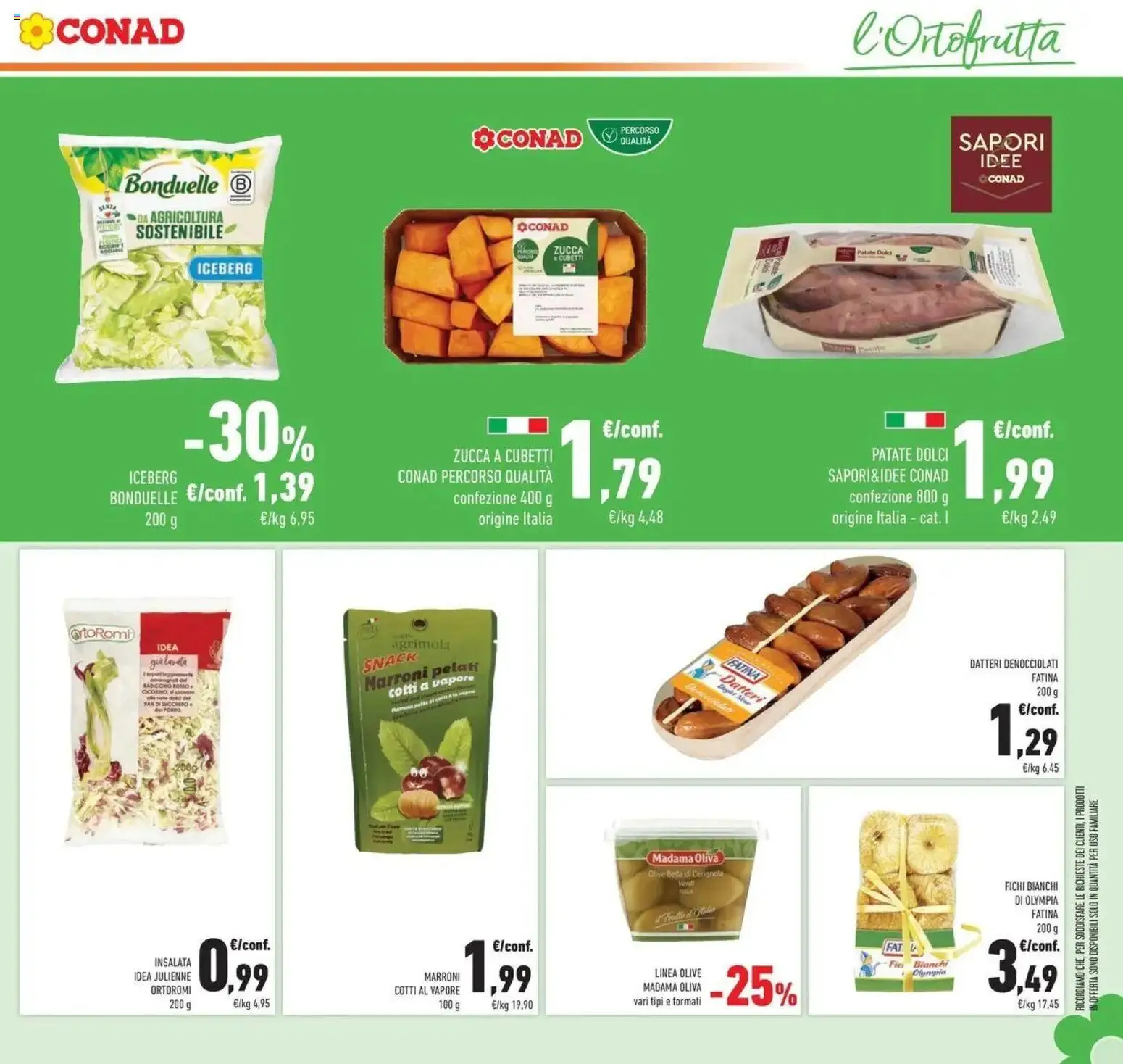 Volantino Conad del 21/10/2026 | Pagina: 35 | Prodotti: Insalata, Patate, Zucca, Dolci