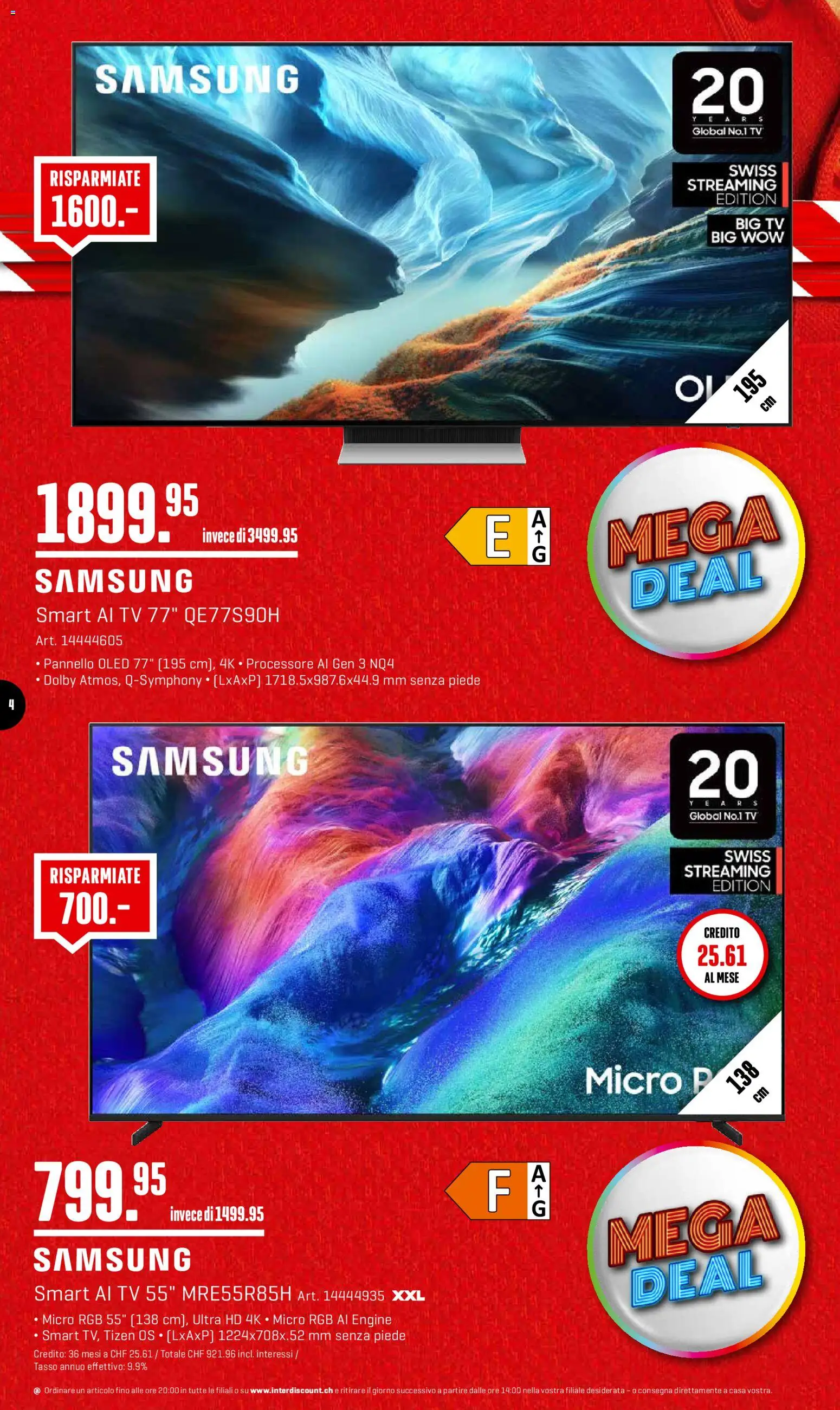 Interdiscount aktionen IT – gültig ab 19.10.2026 | Seite: 4 | Produkte: TV, Samsung