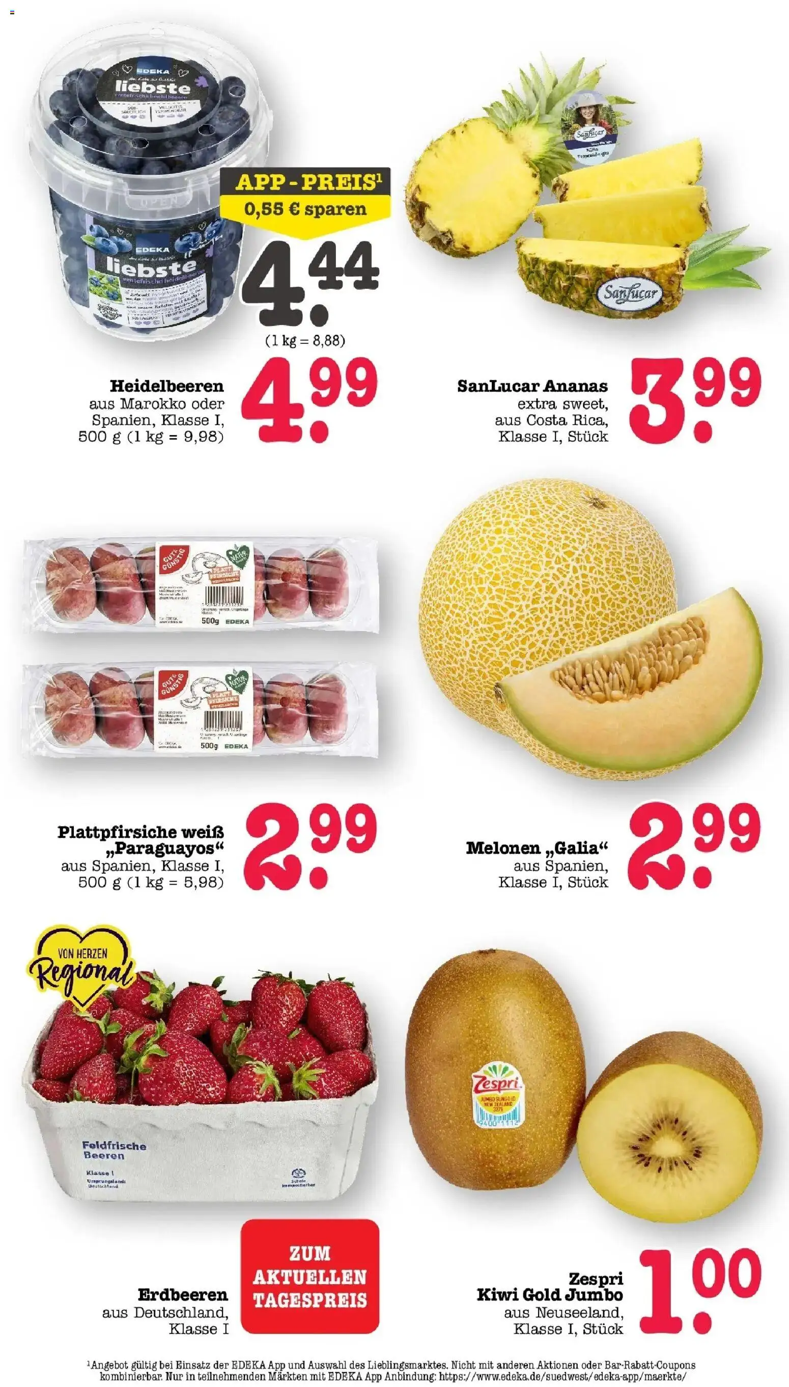 Edeka prospekt Bühlertal	 – gültig ab 10.05.2026 | Seite: 28 | Produkte: Ananas, Heidelbeeren, Erdbeeren, Kiwi