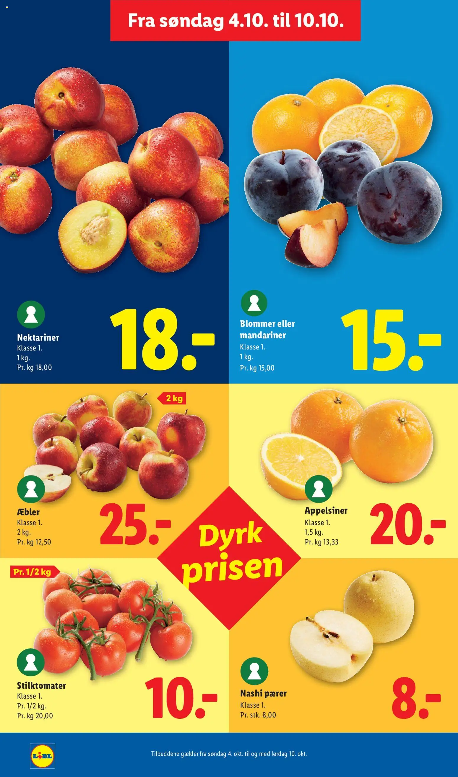 Lidl tilbudsavis – gyldig fra 04/10/2026 | Side: 18 | Produkter: Æbler, Appelsiner, Mandariner, Pærer