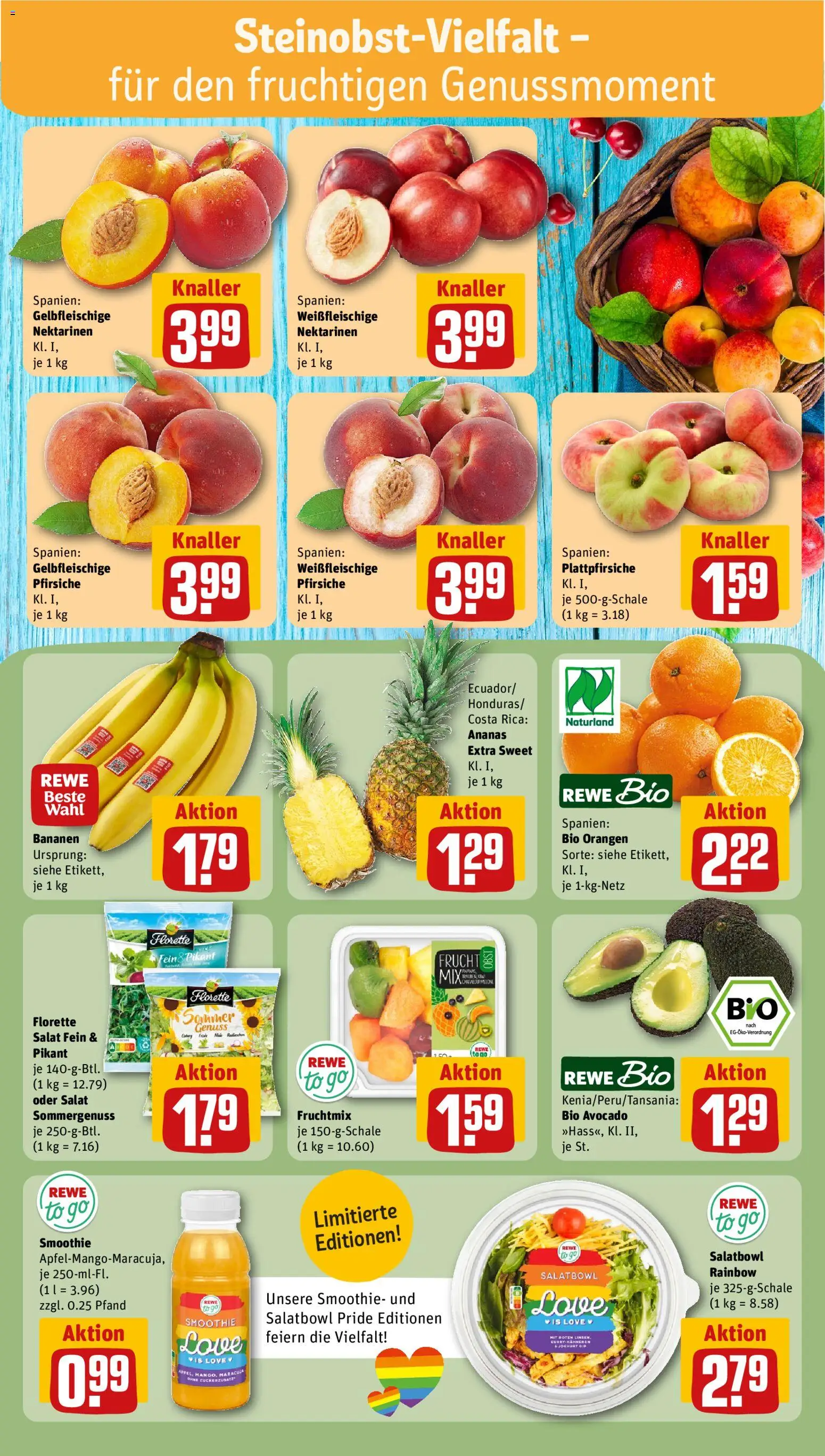 Rewe Prospekt – gültig ab 08.06.2026 | Seite: 6 | Produkte: Hahnchen, Nektarinen, Bananen, Ananas