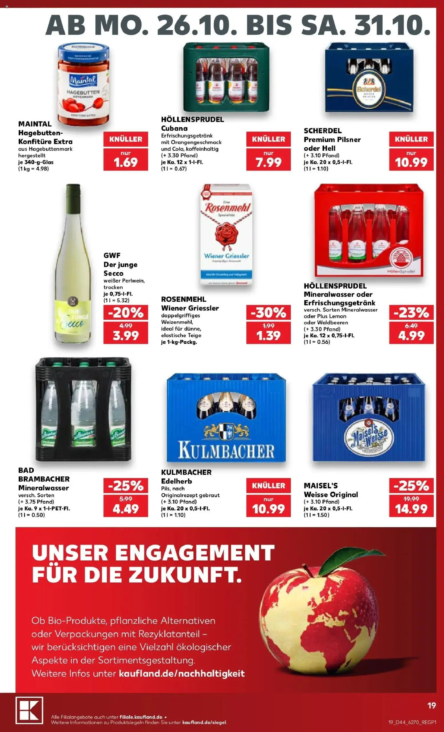 Prospekt Kaufland ab 26.10.2026 » Angebote Online zum Blättern | Seite: 23 | Produkte: Mineralwasser