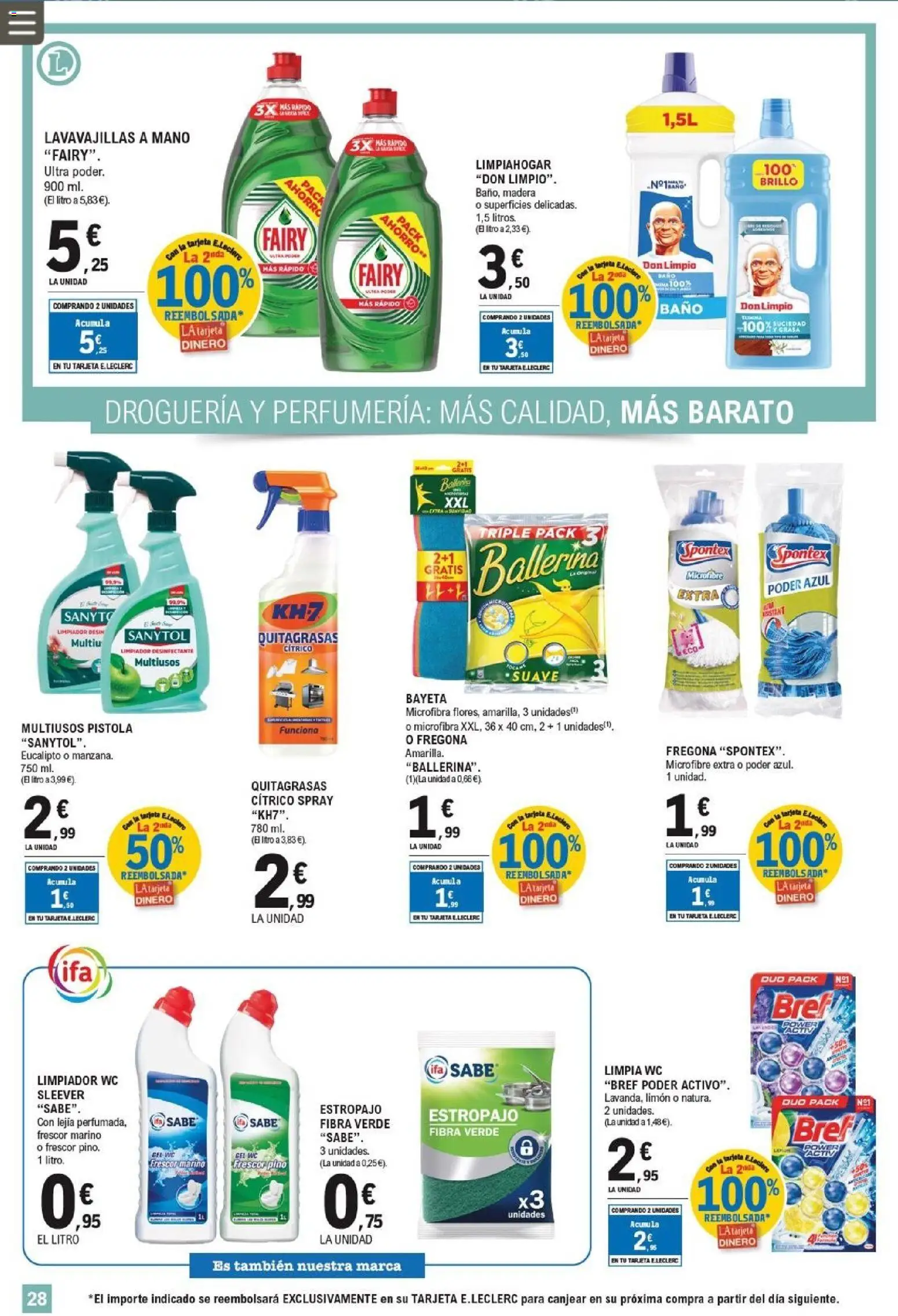 E.Leclerc folleto │ válido desde el 11/03/2026 | Página: 28 | Productos: Lavavajillas, Baño