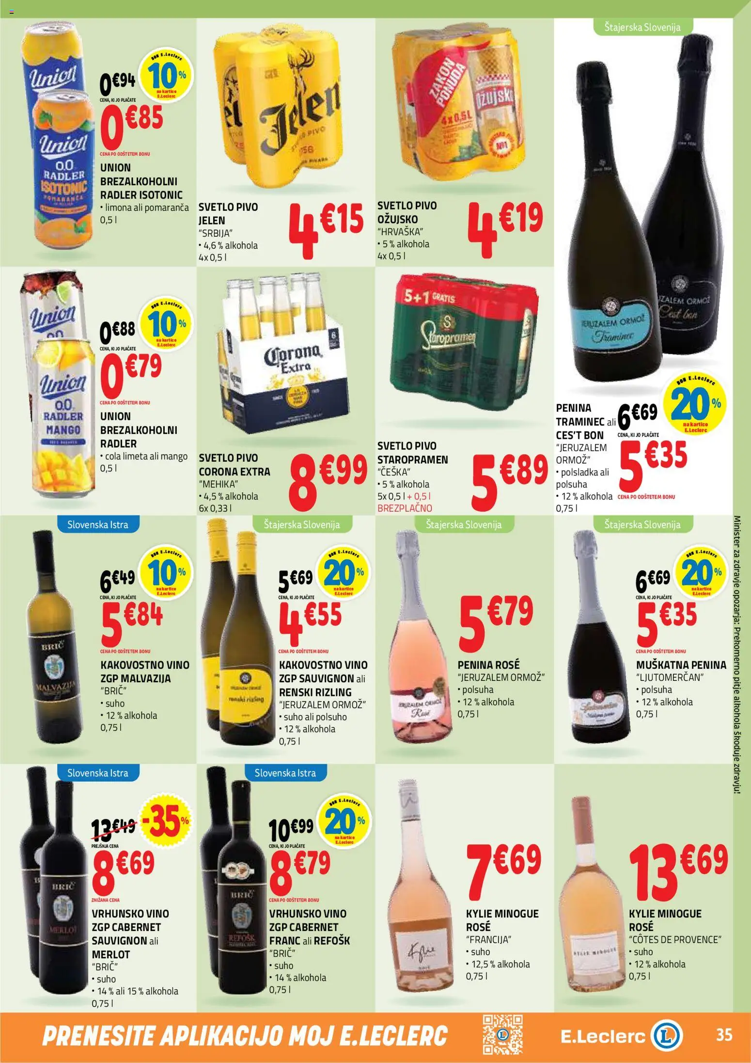 Novi E.leclerc katalog ponudbe – veljaven od 23.09.2026 | Stran: 35 | Izdelki: Limeta, Radler, Limona, Mango