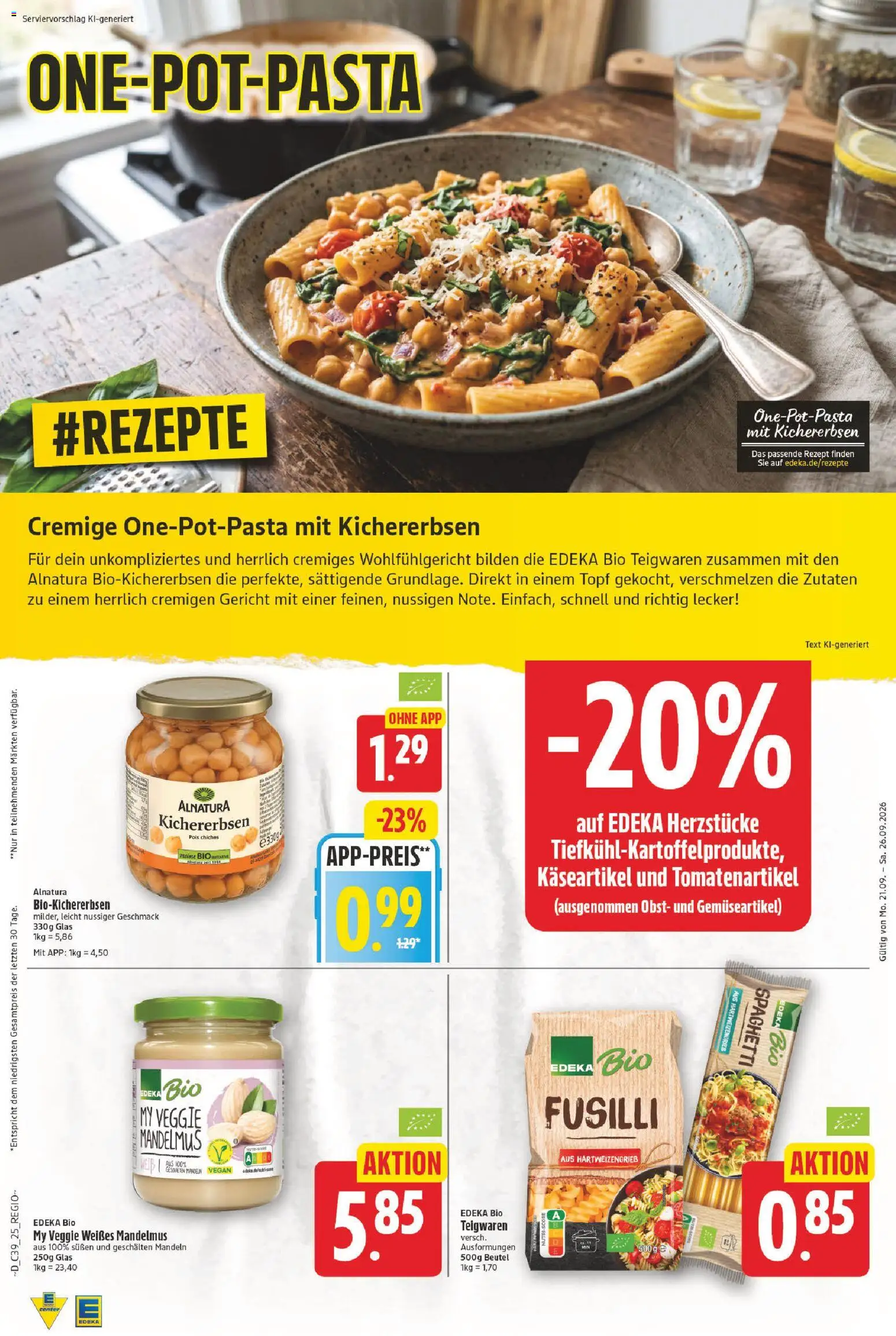 E center Prospekt – gültig ab 21.09.2026 | Seite: 25 | Produkte: Spaghetti, Mandeln, Obst