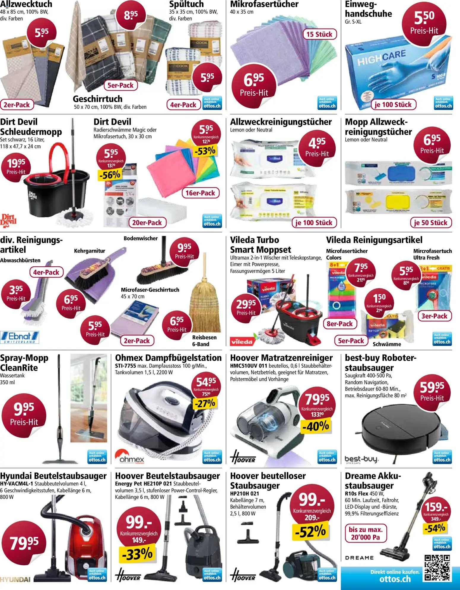 Otto's aktionen – gültig ab 01.09.2026 | Seite: 5 | Produkte: Reinigungstücher, Schwämme, Handschuhe, Staubsauger