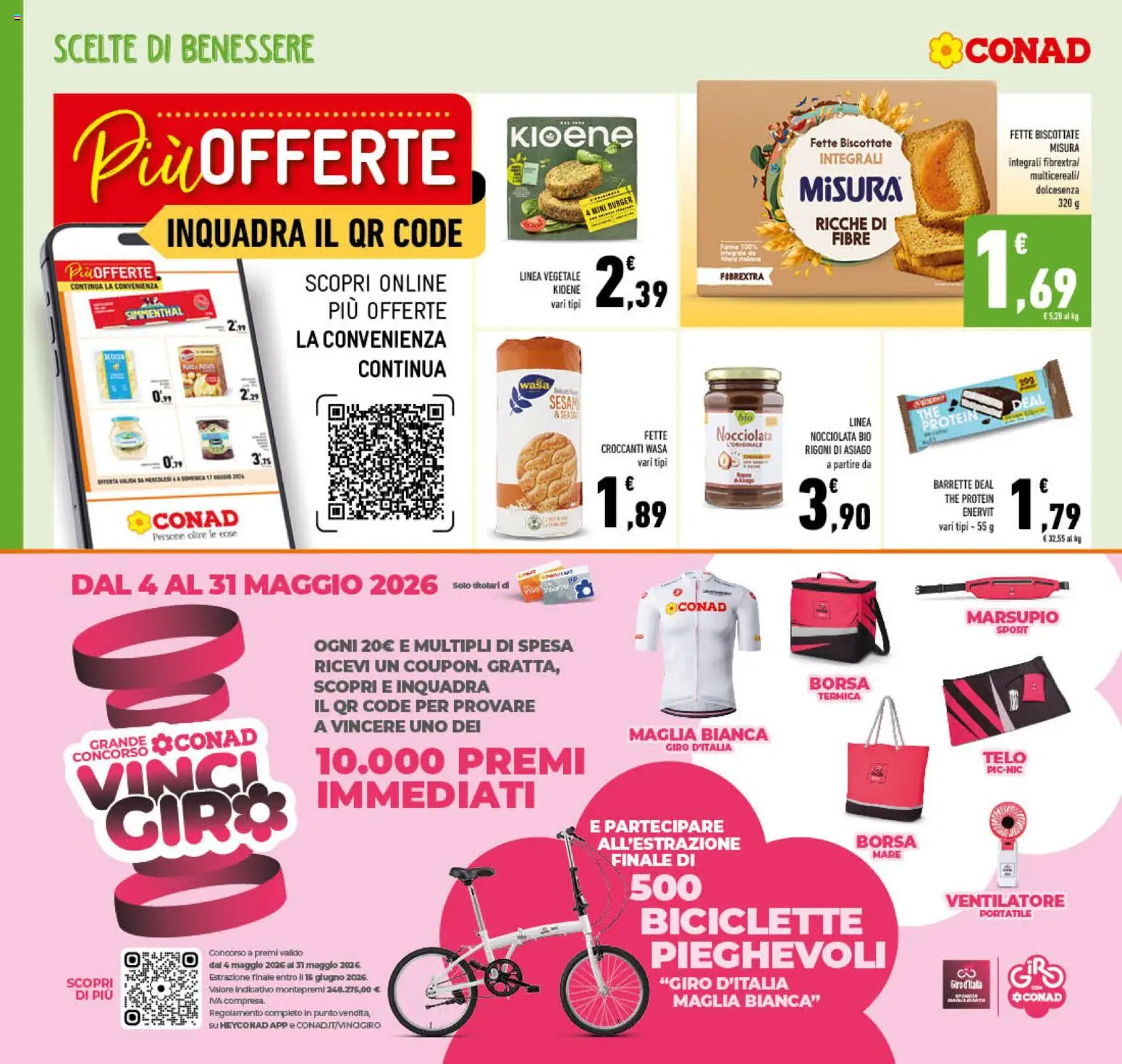 Volantino Conad del 06.05.2026 | Pagina: 14 | Prodotti: Ventilatore, Borsa termica, T-shirt, Fette biscottate