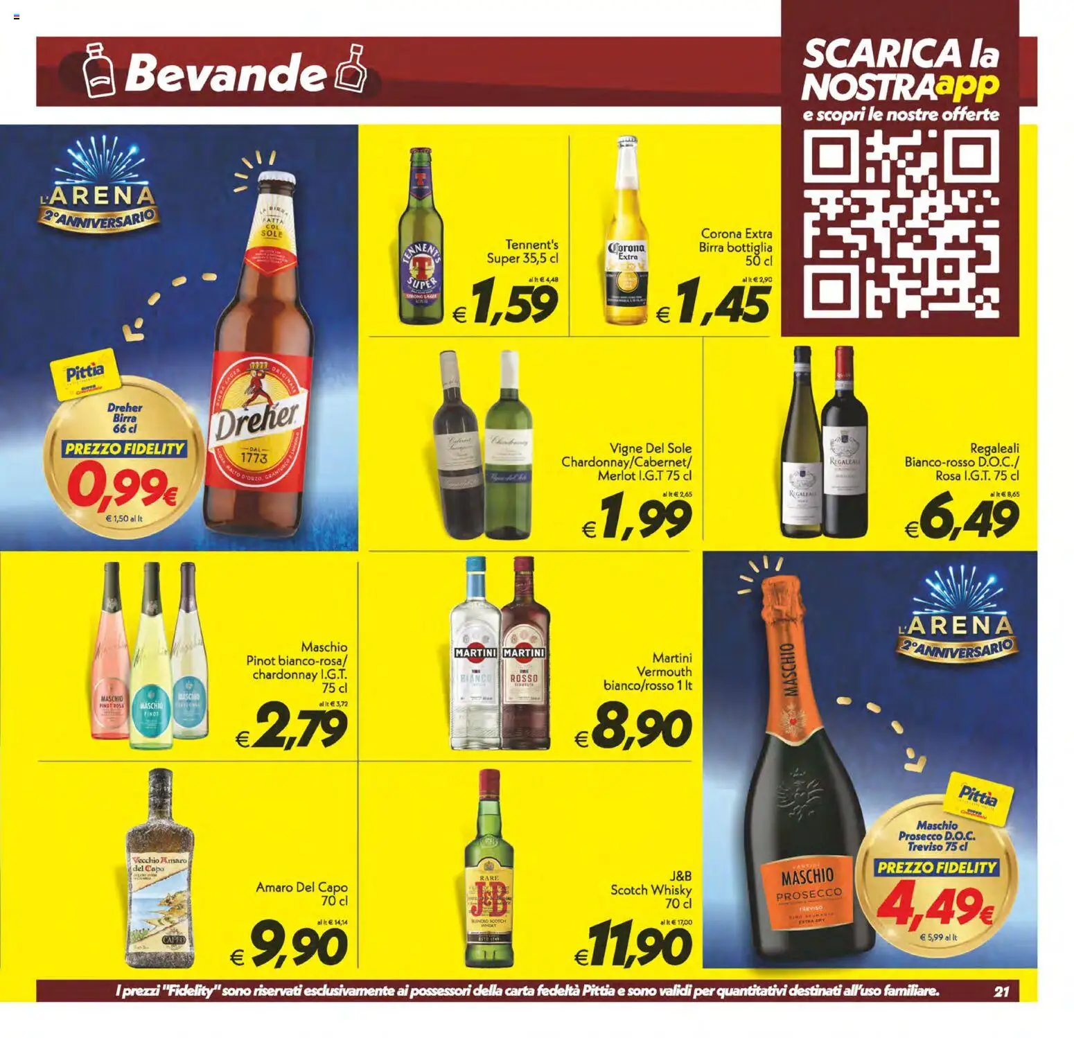Volantino SuperConveniente del 23/10/2026 | Pagina: 21 | Prodotti: Tennent's Super, Bevande, Prosecco D.O.C., Amaro