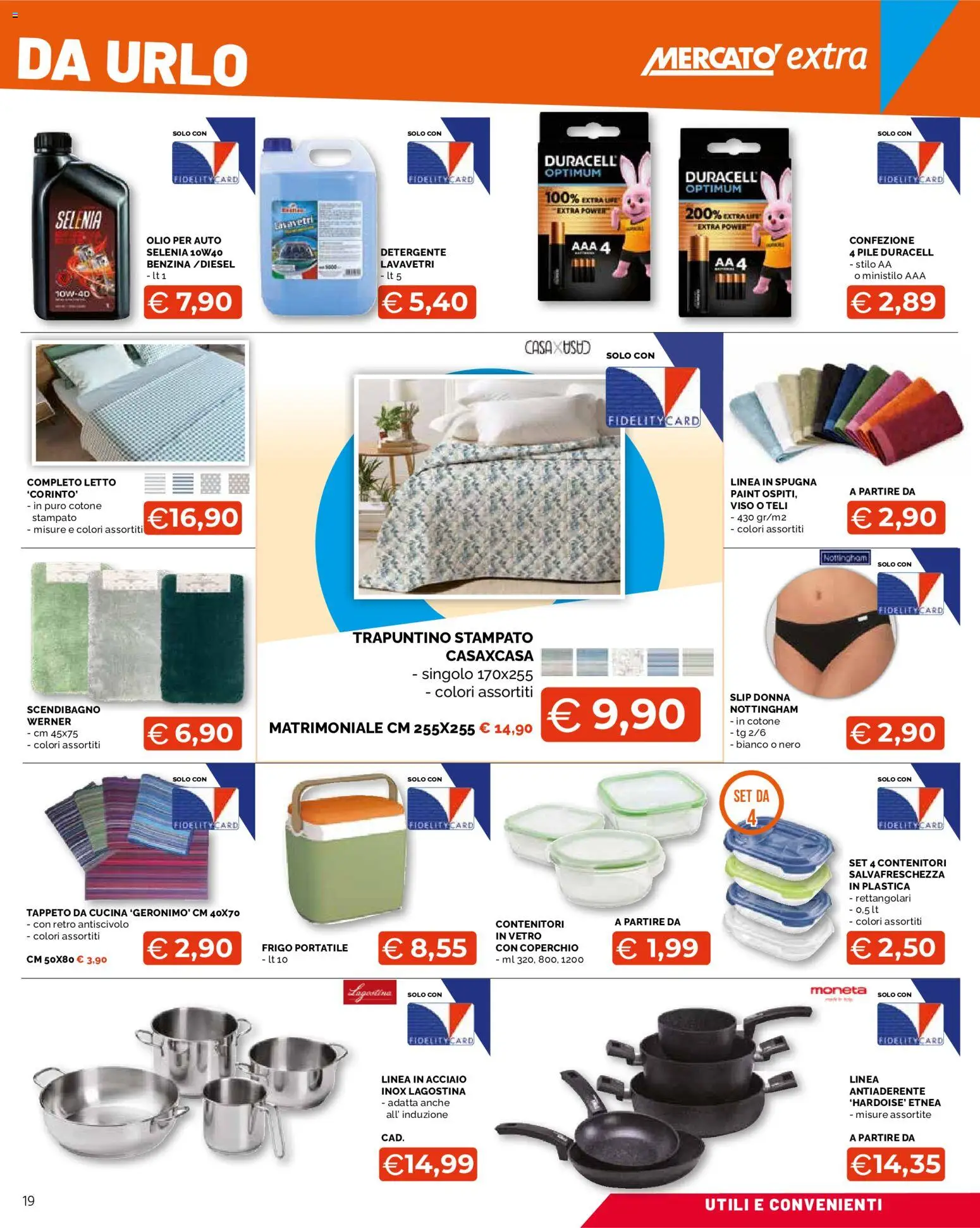 Volantino Mercatò del 13/08/2026 | Pagina: 19 | Prodotti: Coperchio, Frigo portatile, Lavavetri, Letto