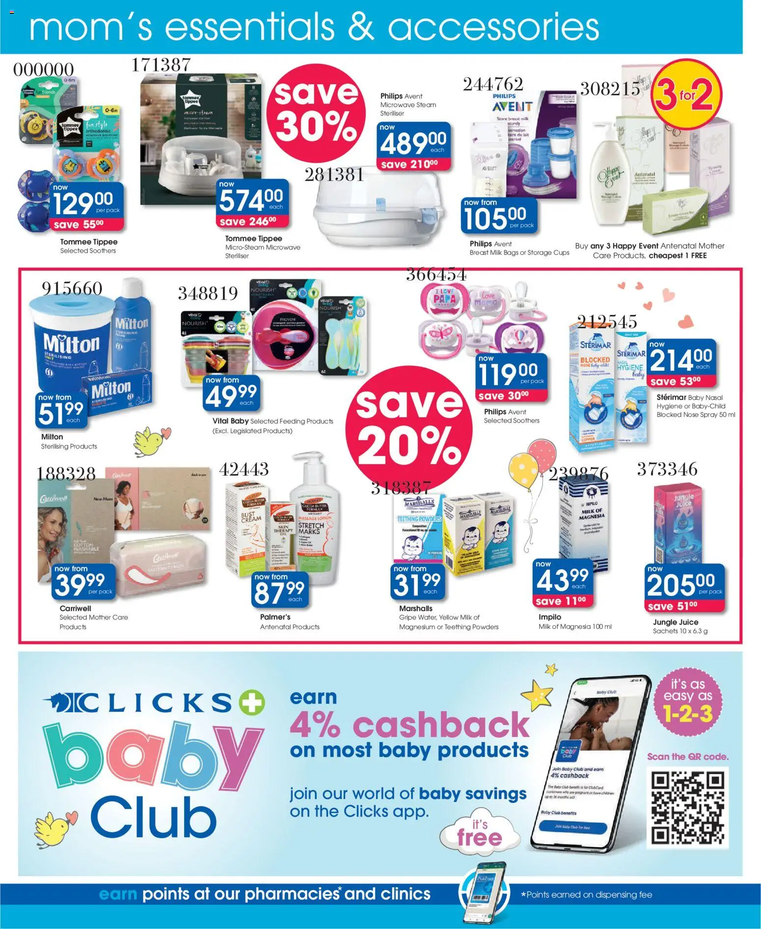 New Clicks catalogue – valid from 11.03.2026 | Page: 36 | Products: Microwave, Milk, Butter, Juice