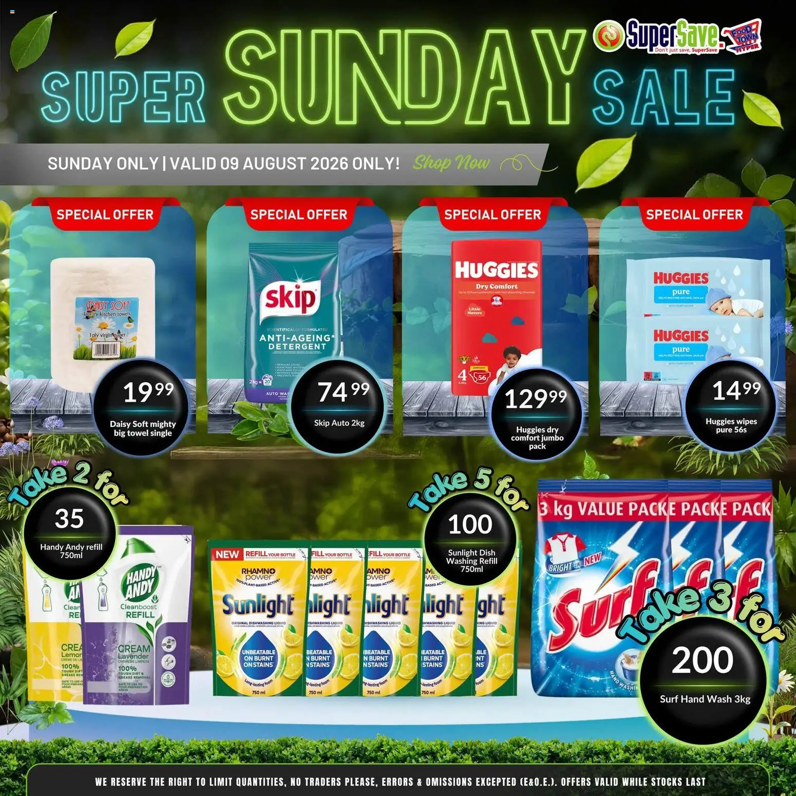 New Super Save catalogue – valid from 09/08/2026 | Page: 7 | Products: Towels, Towel, Cream, Dishwashing liquid