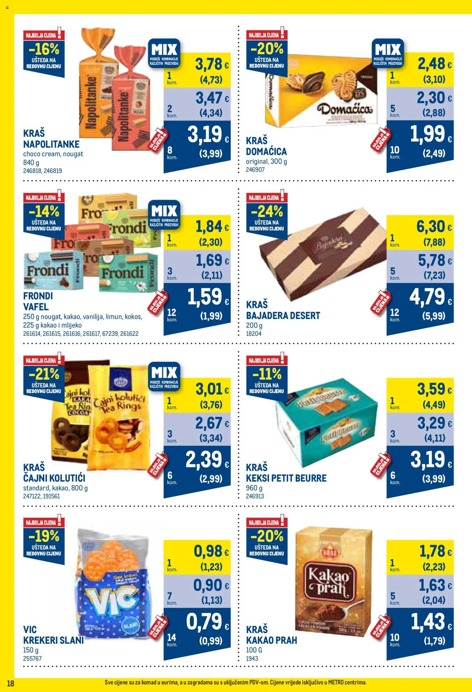 Metro katalog | vrijedi od 02.11.2026 | Stranica: 18 | Proizvodi: Keksi, Napolitanke, Desert, Kakao