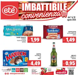 Anteprima del volantino Eté volantino valido a partire dal 07/08/2026